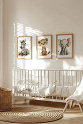 Safari Hayvan Tasarımlı 3'lü Poster Seti