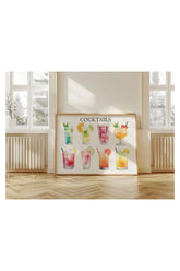 Serinletici Yazlık Kokteyller Modern Estetik Poster