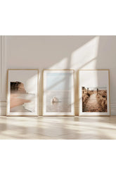 Sahil Manzarası 3'lü Estetik Poster Seti