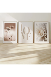 Sanatsal Kır Çiçeği 3'lü Poster Seti