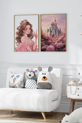 Pudra Pembesi Prenses ve Şatosu 2'li Poster Seti