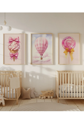 Pudra Pembesi Şekerlemeler 3'lü Poster Seti