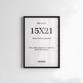 15 X 21 Siyah Lamine Çerçeve