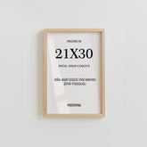 21 X 30 Doğal Ahşap Çerçeve