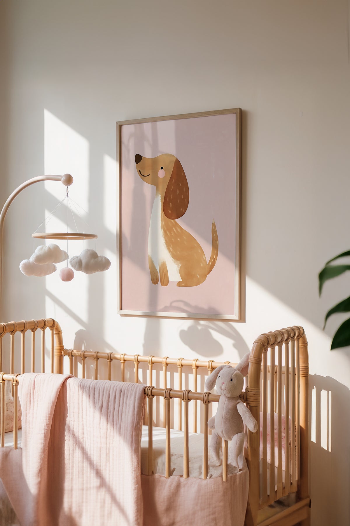 Sevimli Köpek Çerçeveli Tablo