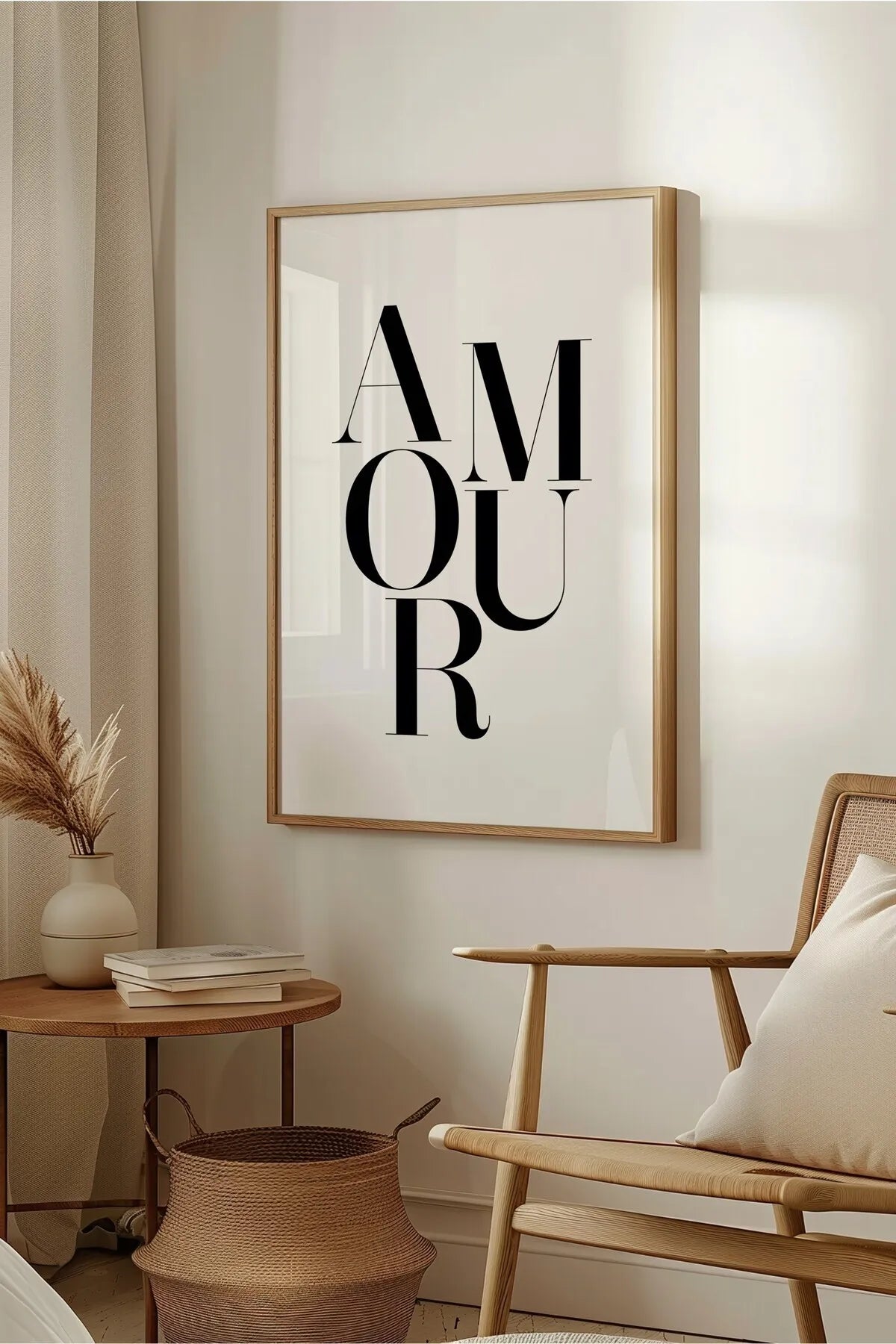 AMOUR Beyaz Lüx Moda Posteri