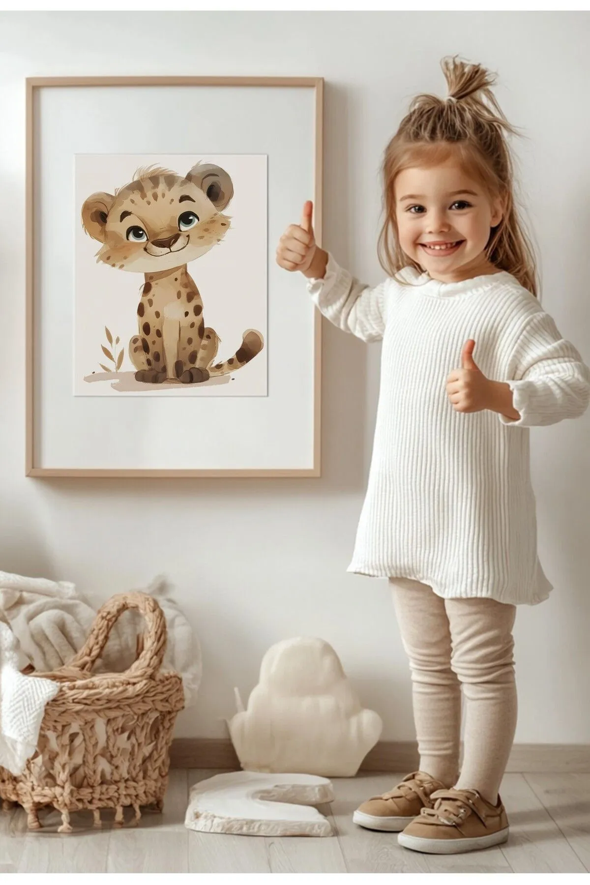 Safari Hayvan Tasarımlı 3'lü Poster Seti