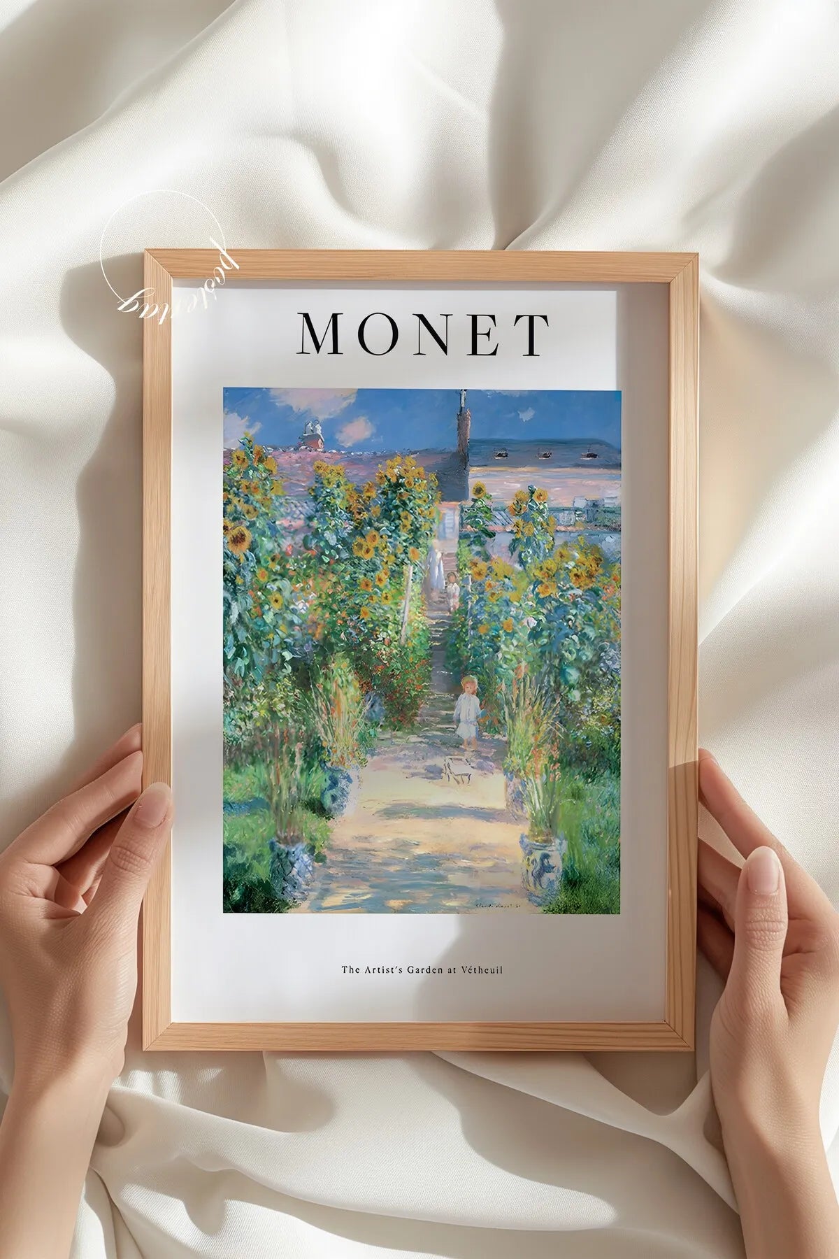 The Artist Garden at Vetheuil [Claude Monet] - Şık Yağlı Boya Tablo