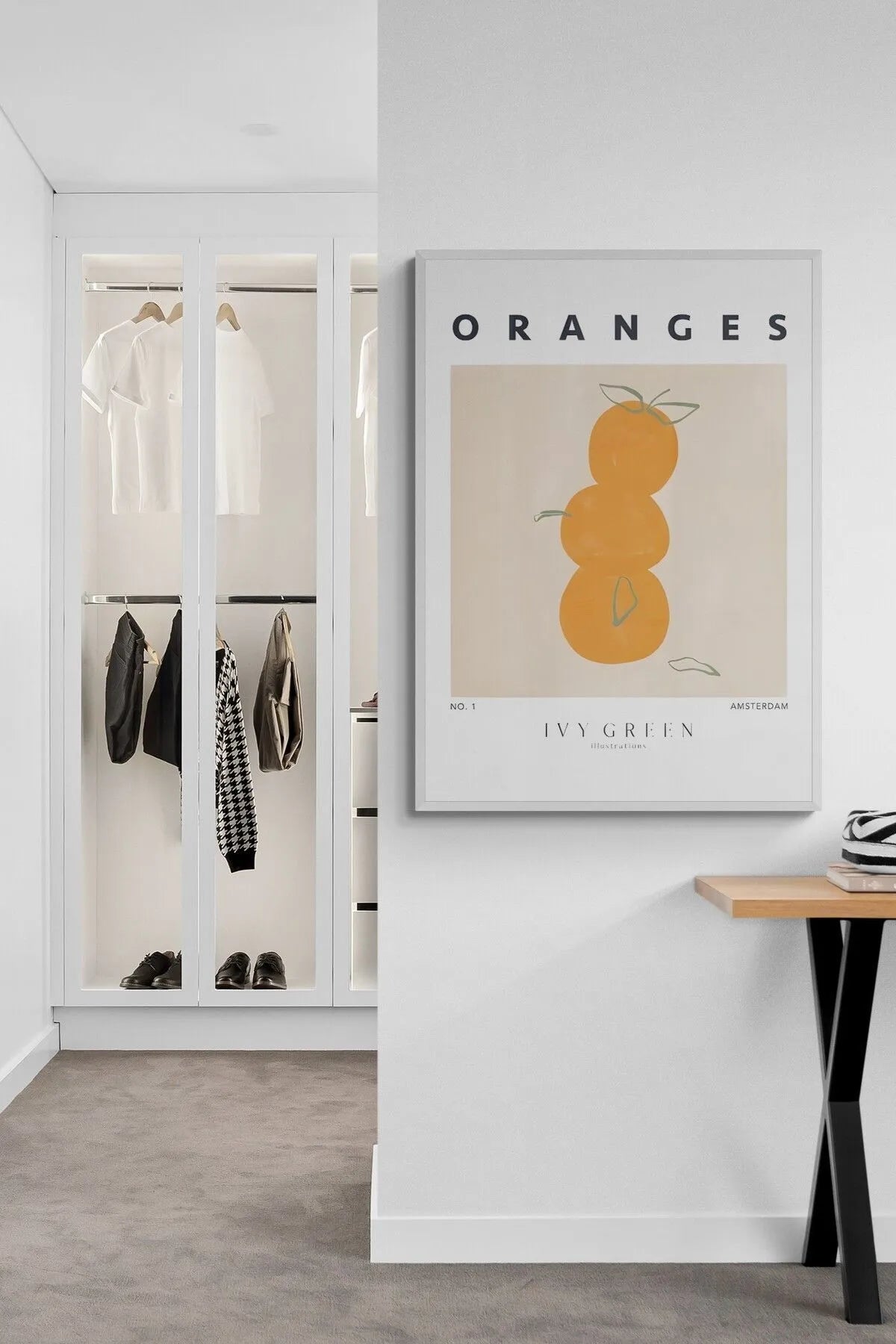 Oranges - Modern Soyut Meyve Posteri