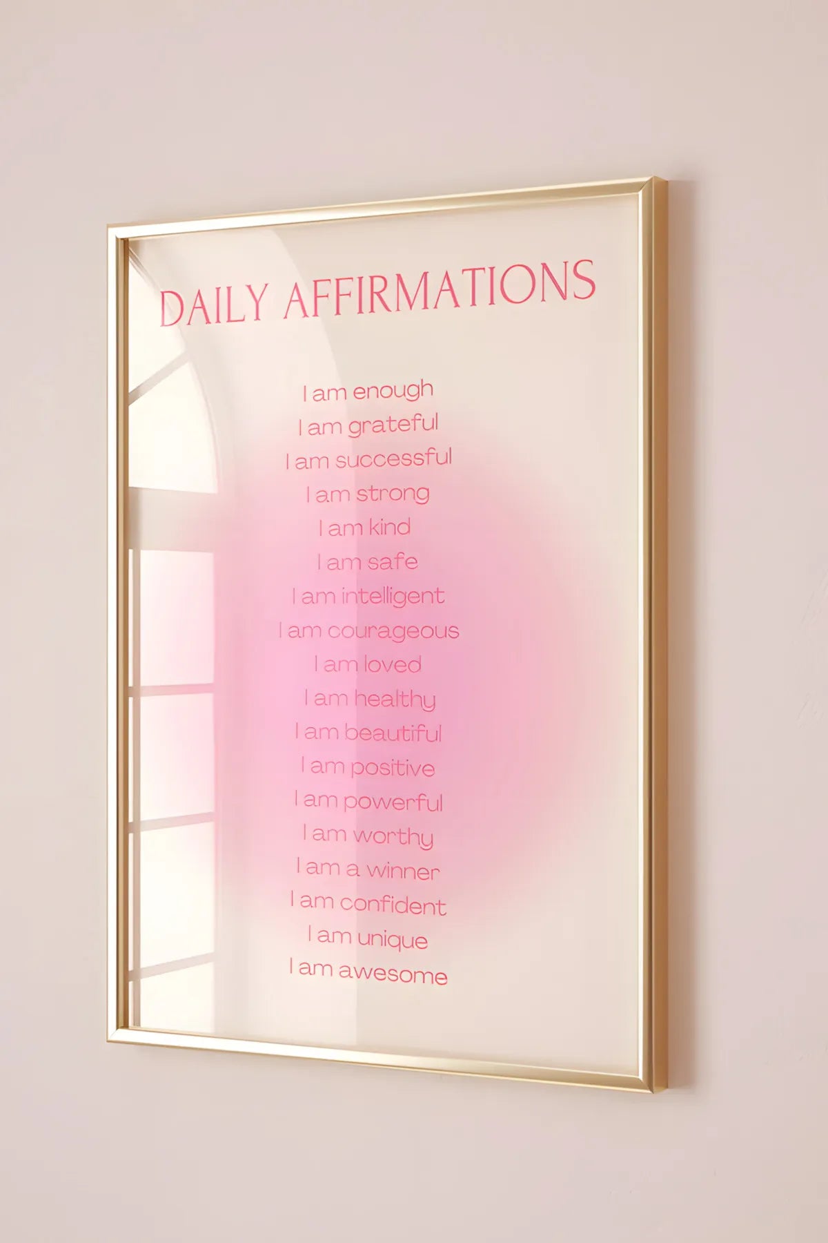 Daily Affirmations - Olumlama Pozitif Enerji Temalı Poster