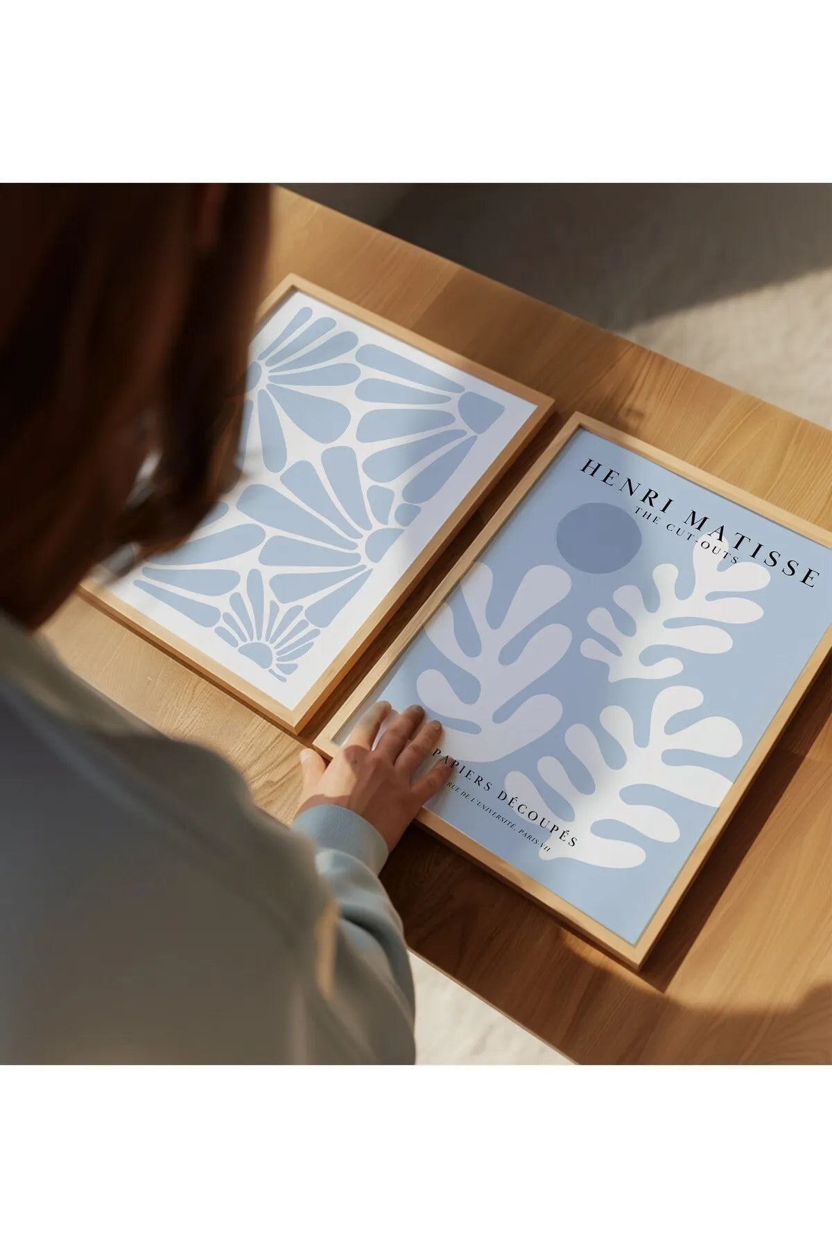 [Henri Matisse] Buz Mavisi Botanik Temalı 3'lü Poster Seti