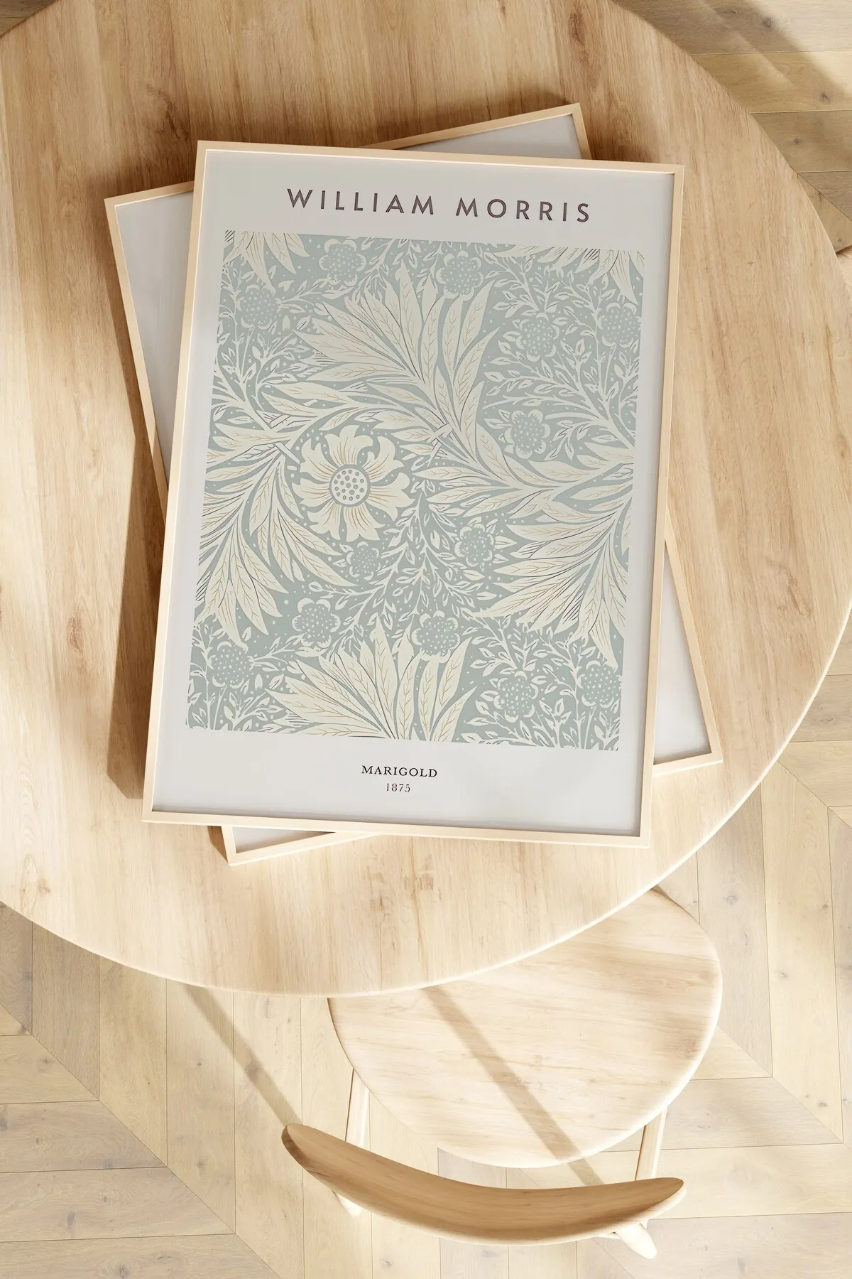 Marigold [William Morris] - Botanik Temalı Beyaz Duvar Tablosu