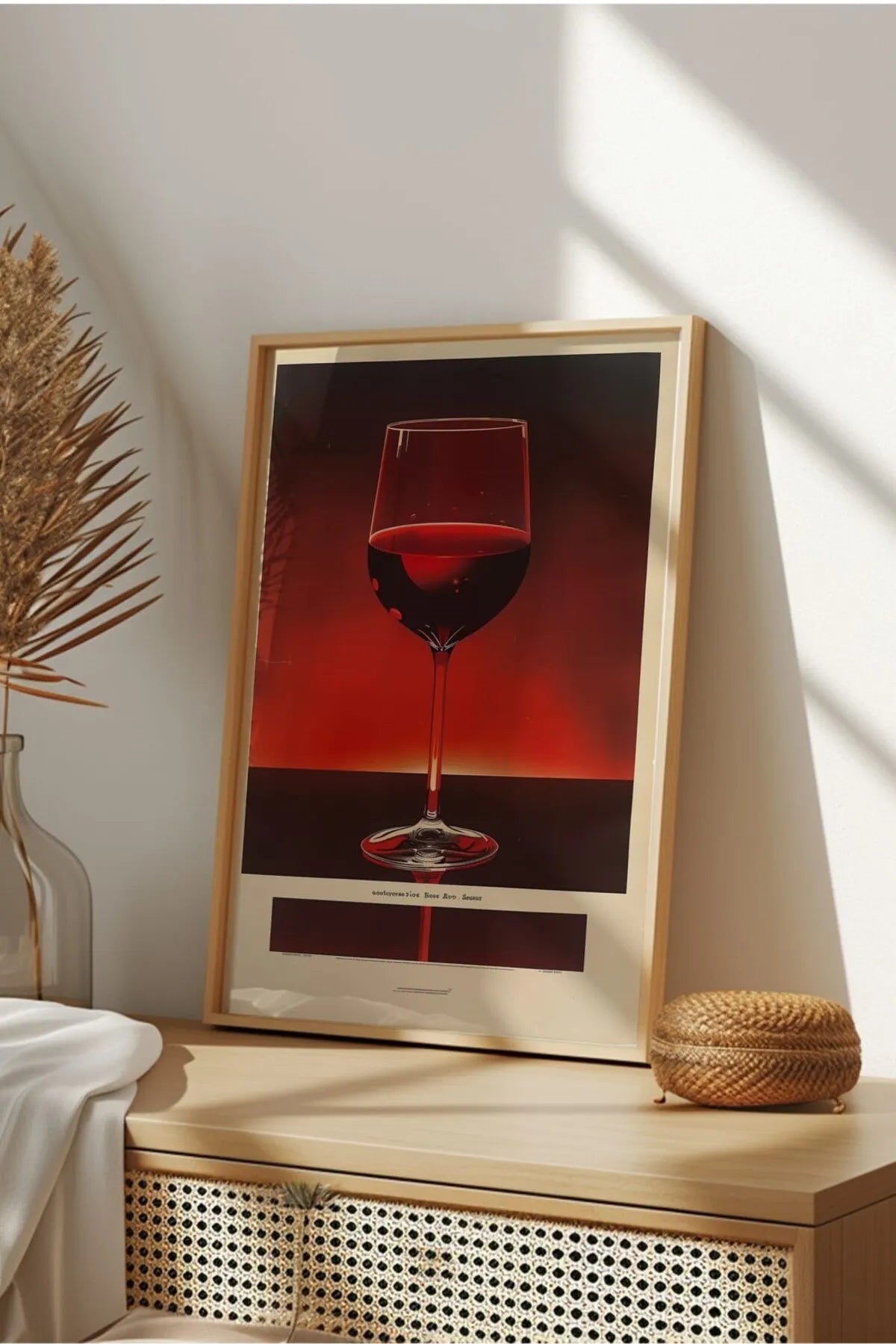 Kırmızı Temalı  Vintage Tarzı Modern Kokteyl Tablosu