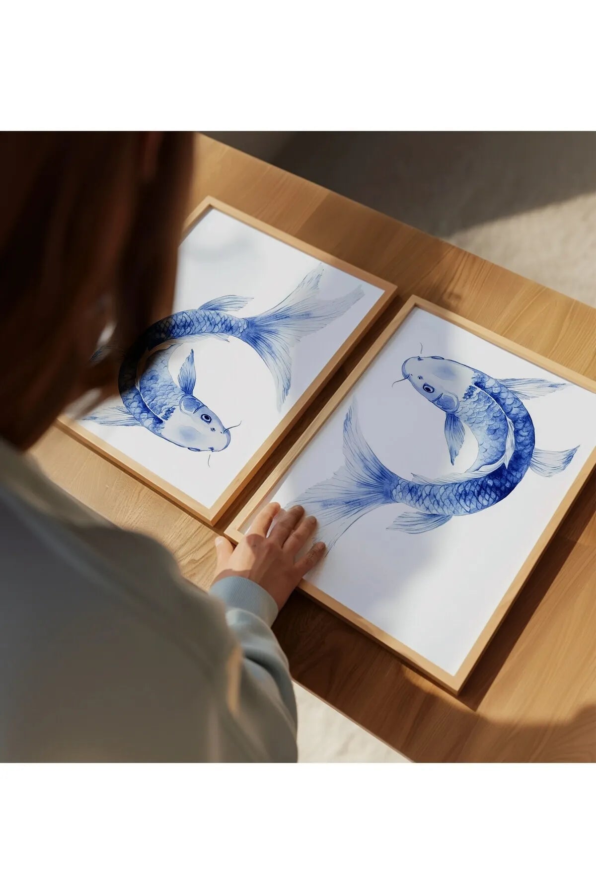 Ying Yang Balıkları Uzak Doğu Felsefesi 2'li Poster Seti