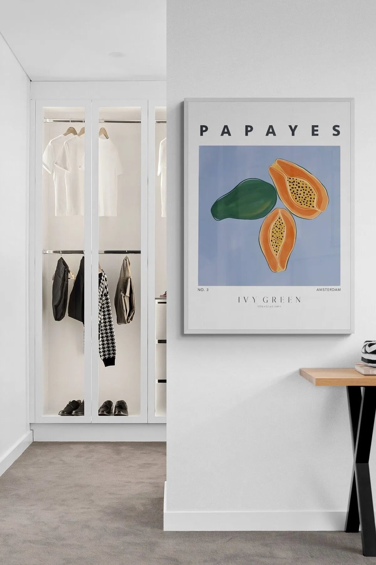 Papayes - Modern Soyut Meyve Posteri