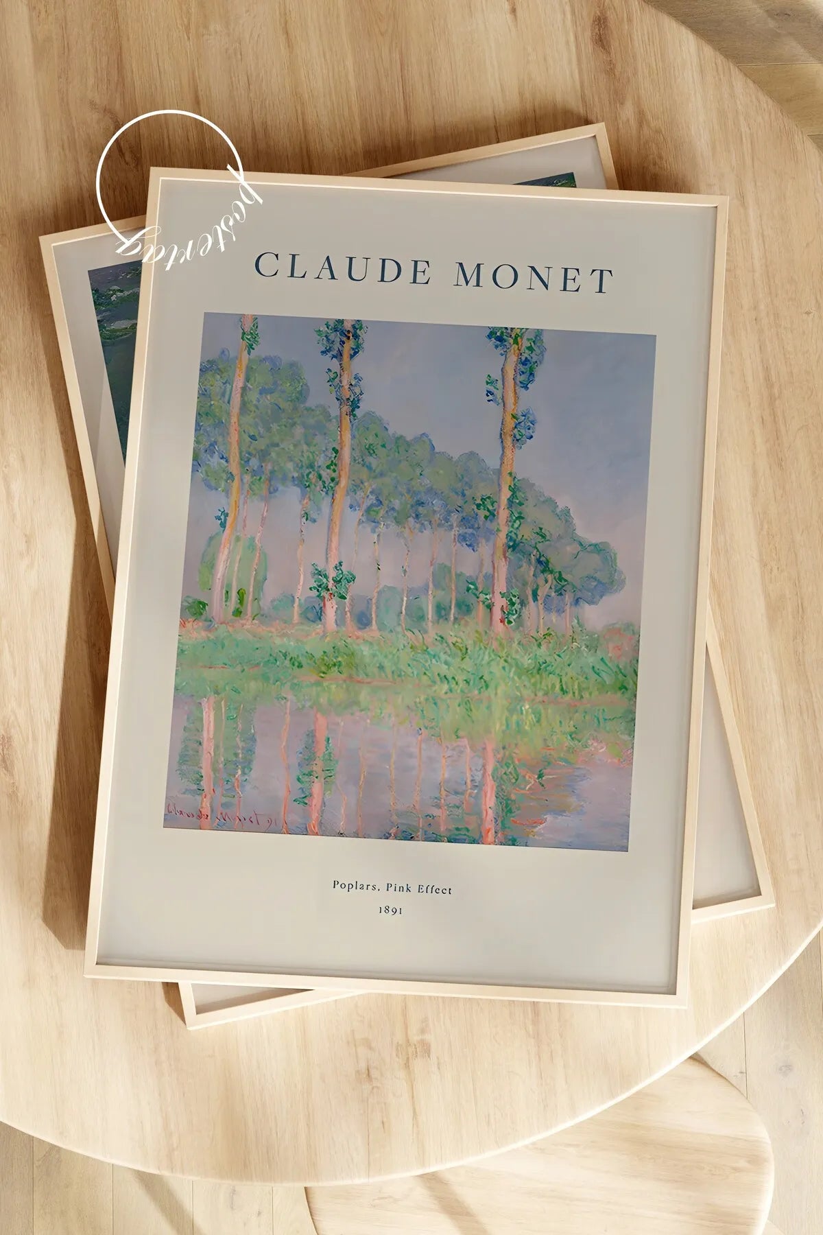Poplars Pink Effect [Claude Monet] - Şık Yağlı Boya Tablo