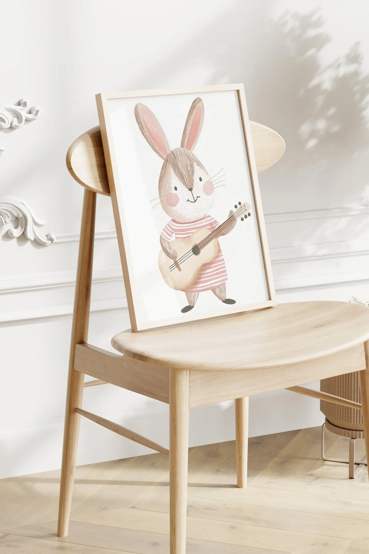 Pudra Pembesi Sevimli Tavşan 3'lü Poster Seti