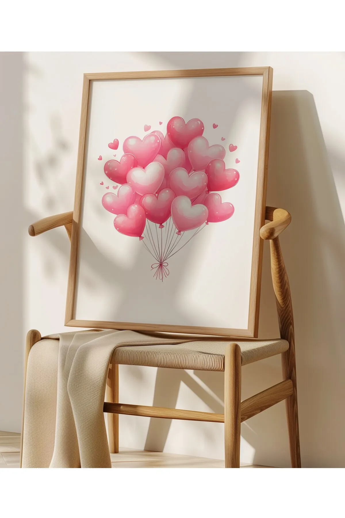 Pudra Pembesi Balon ve Tavşan 3'lü Poster Seti