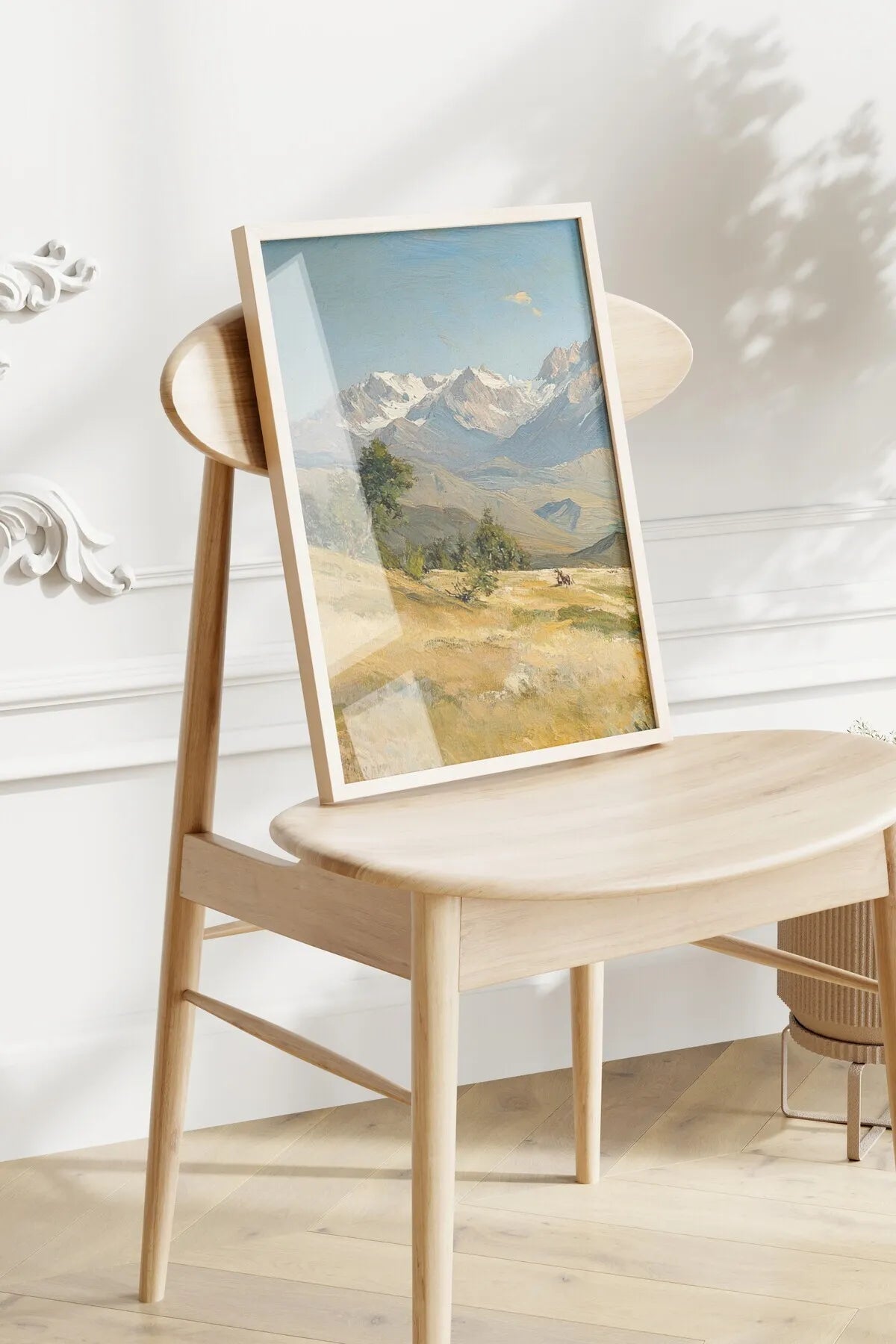 Montana Sıradağları Yağlı Boya Tarzı 3'lü Estetik Tablo Seti