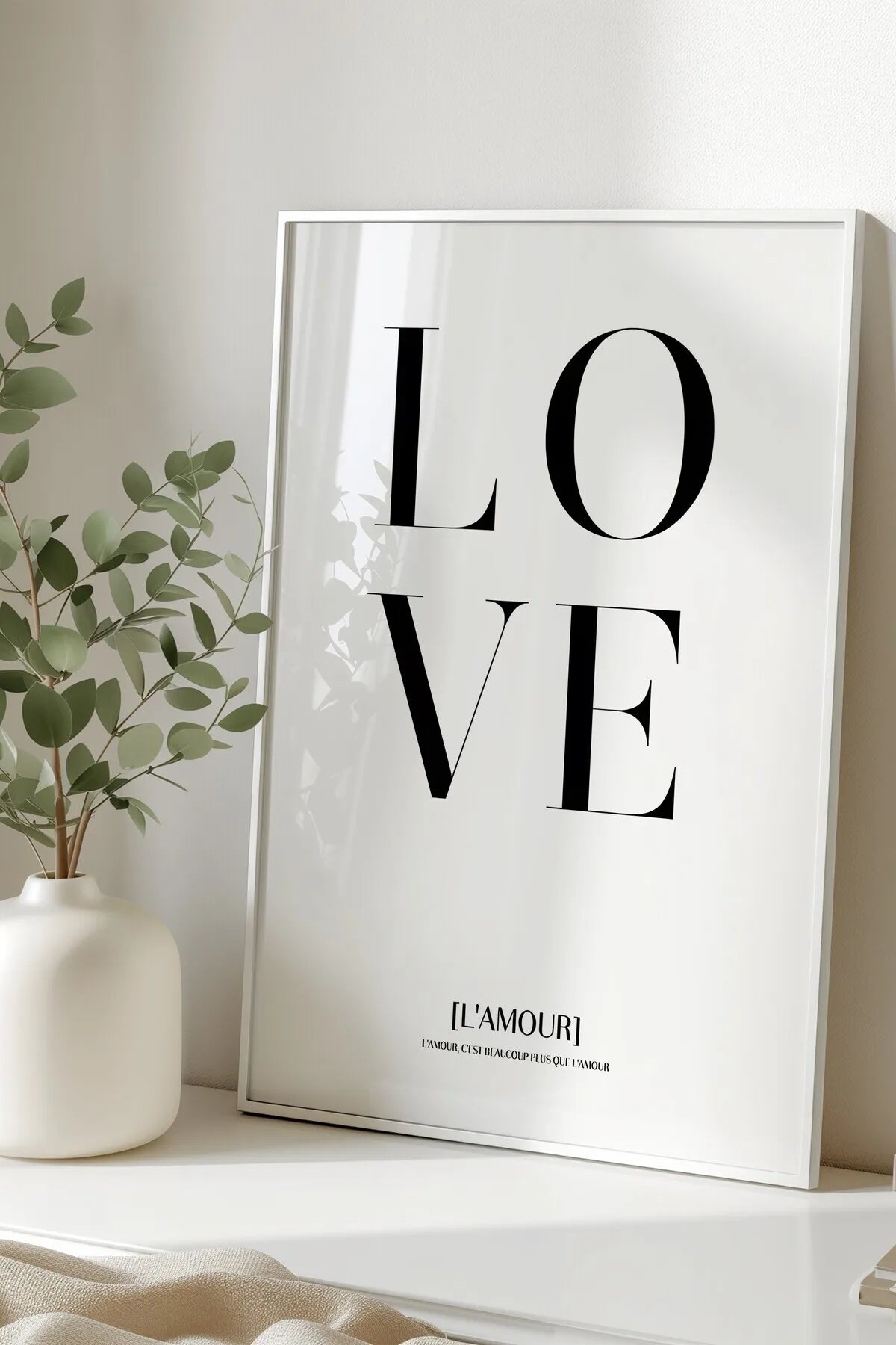 LOVE Beyaz Lüx Moda Posteri