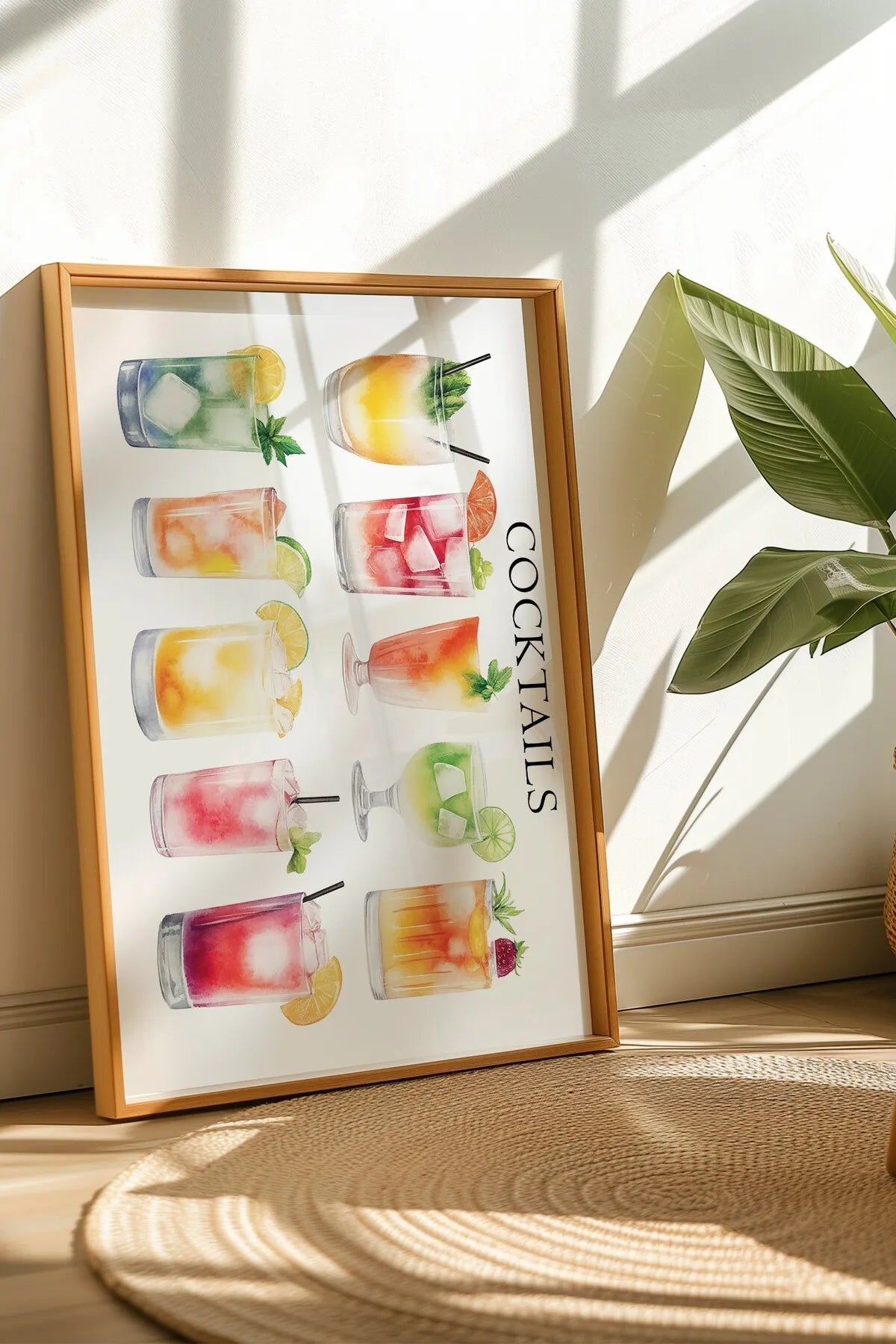 Serinletici Yazlık Kokteyller Modern Estetik Poster