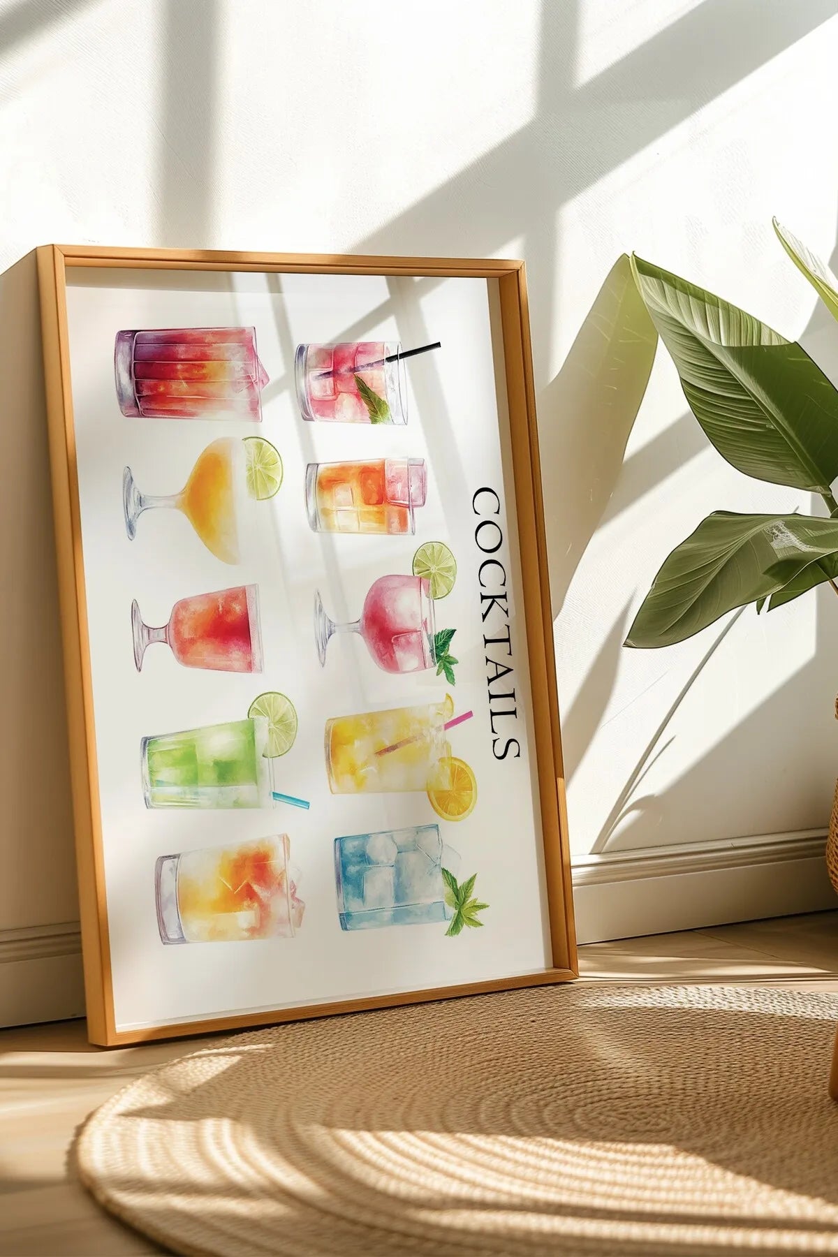 Serinletici Yazlık Kokteyller Modern Estetik Poster