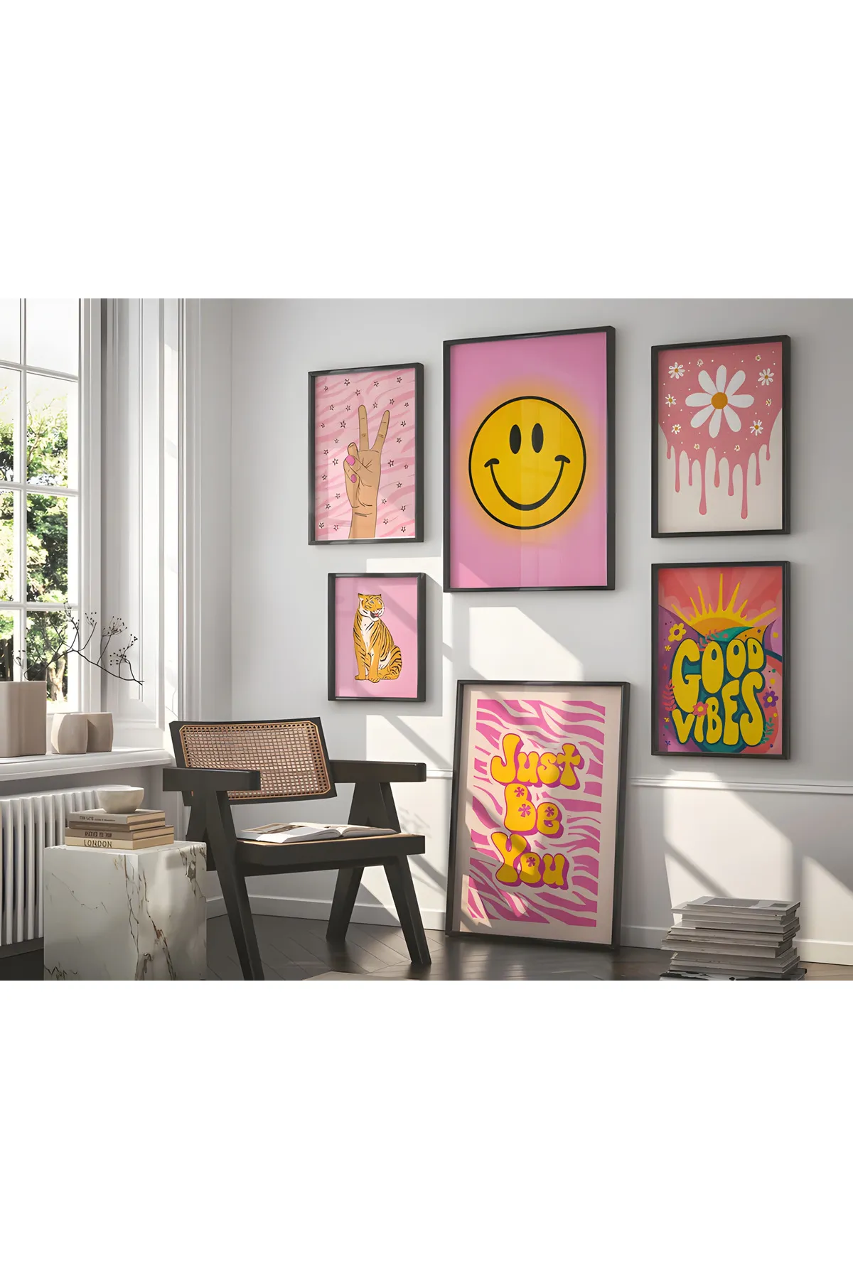 Pembe Duvar Sanatı 6'lü Poster Seti