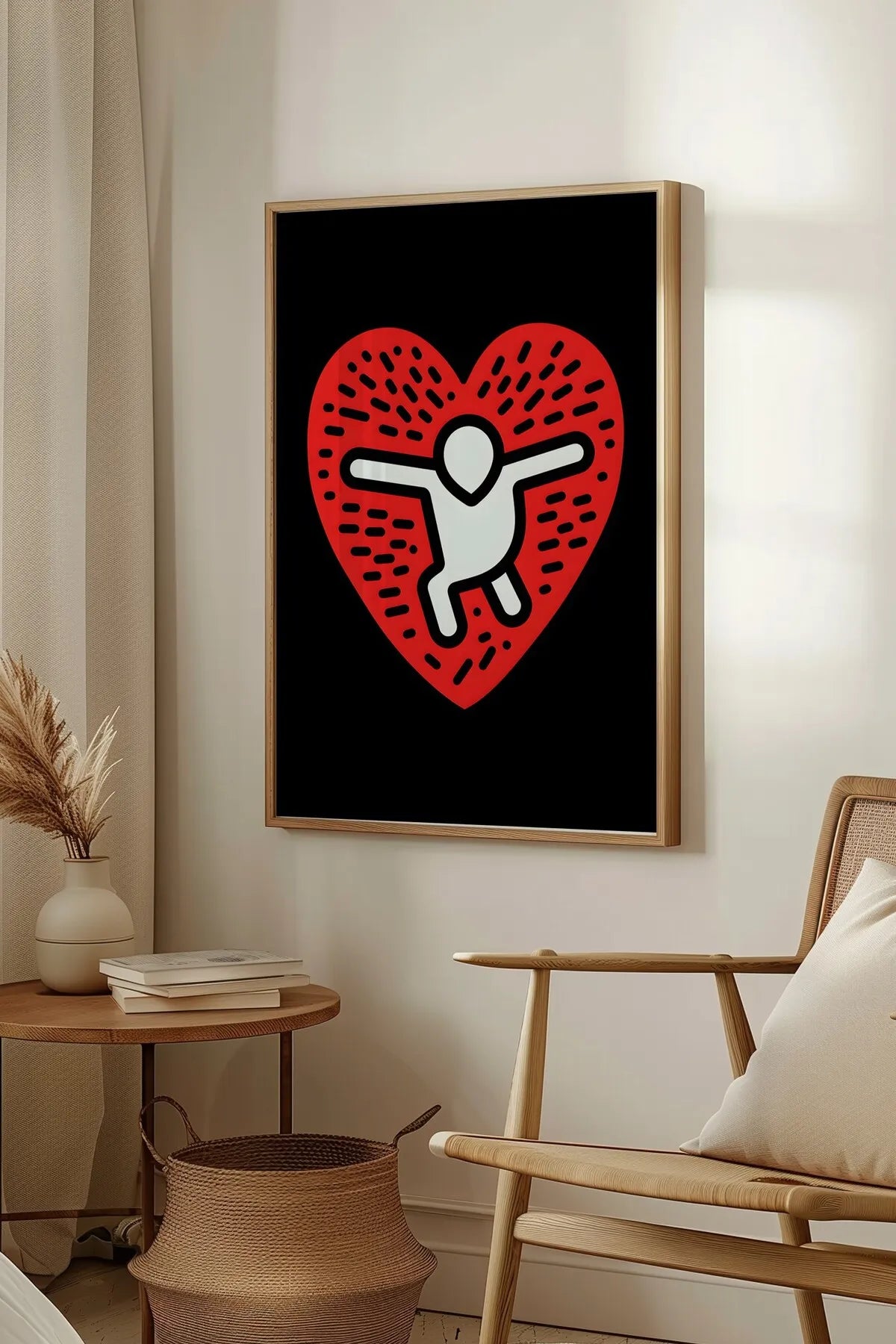 Keith Haring Modern Estetik Minimalist Tarzda 3'lü Poster Seti
