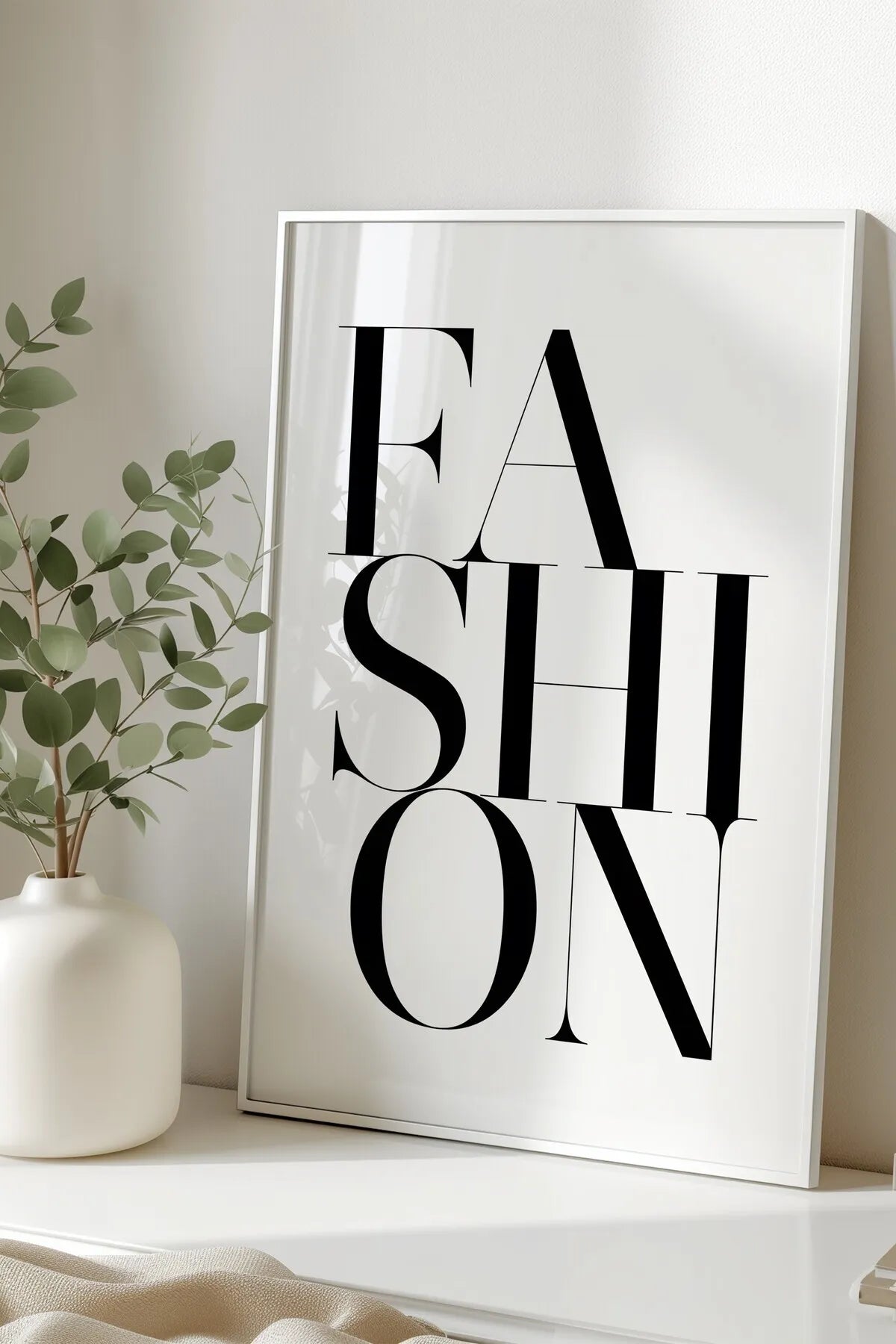 FASHION Beyaz Lüx Moda Posteri