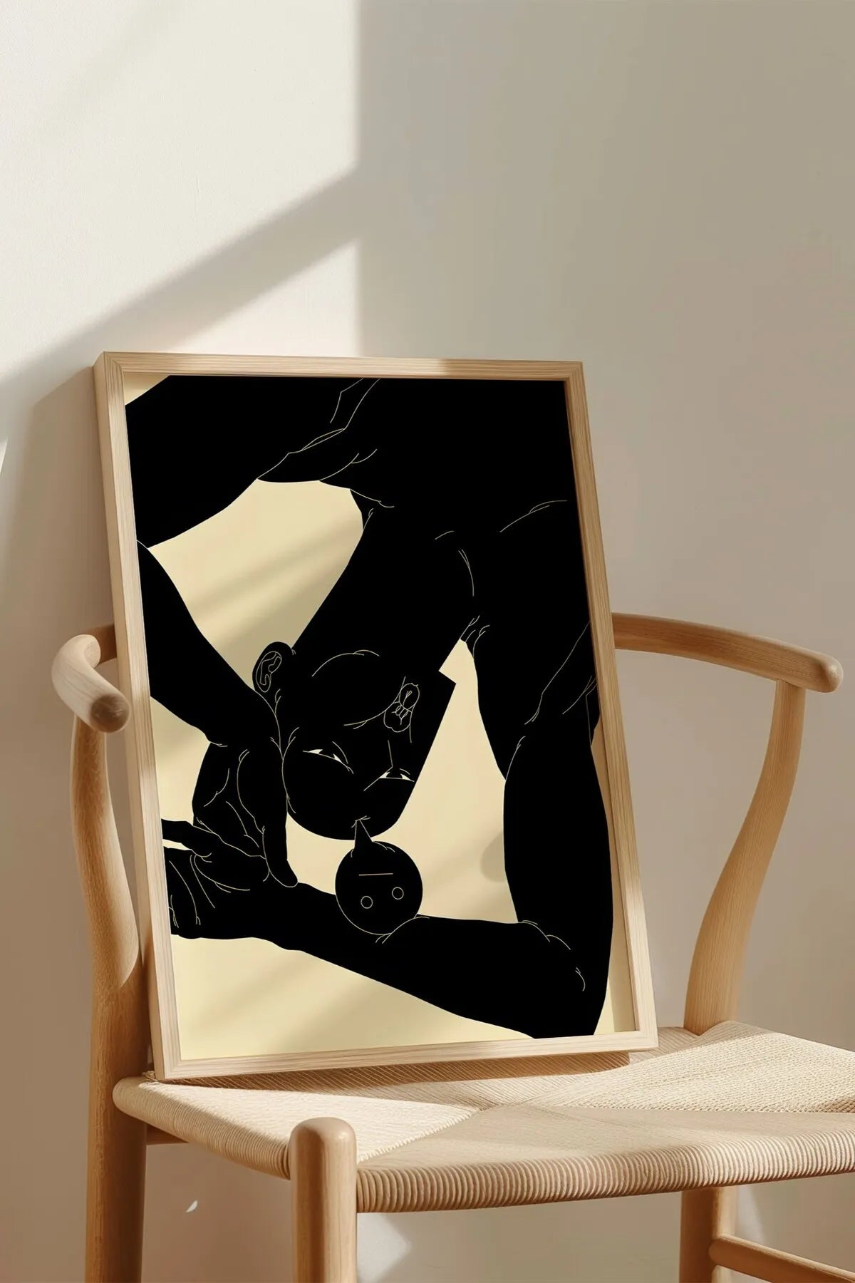 Soyut Fütüristik Tarzda 3'lü Modern Tablo Seti