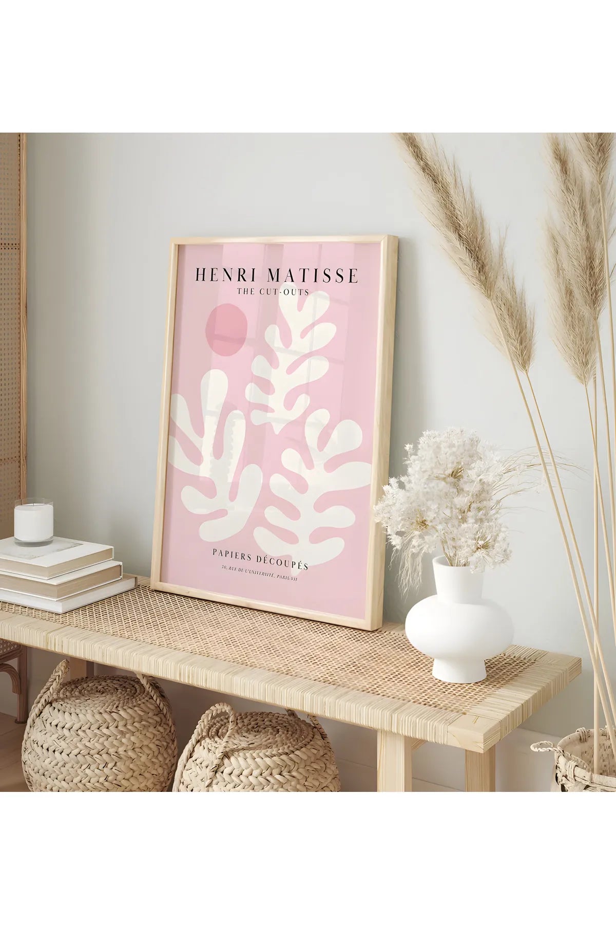 Soft Pudra Pembesi [Henri Matisse] - Botanik Tarzda 3'lü Poster Seti