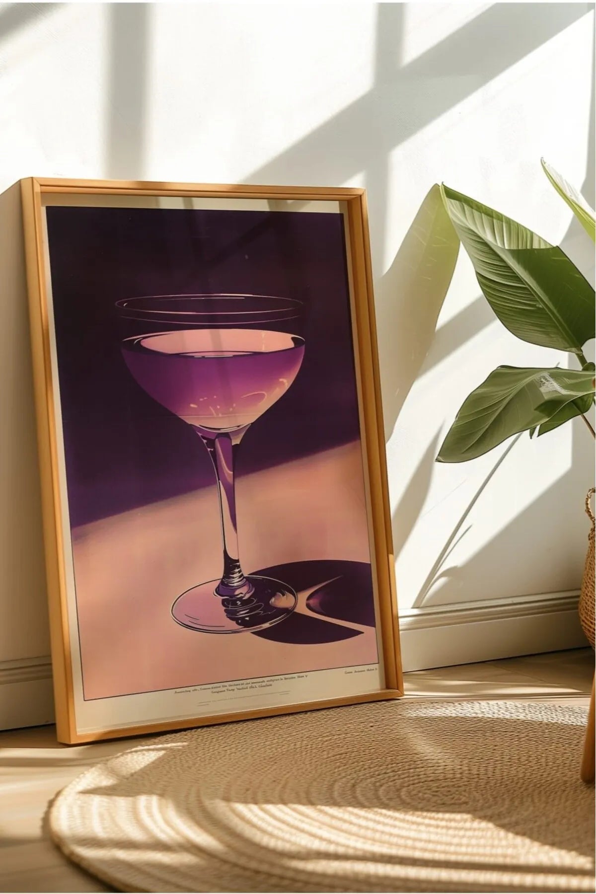 Pembe Temalı  Vintage Tarzı Modern Kokteyl Tablosu
