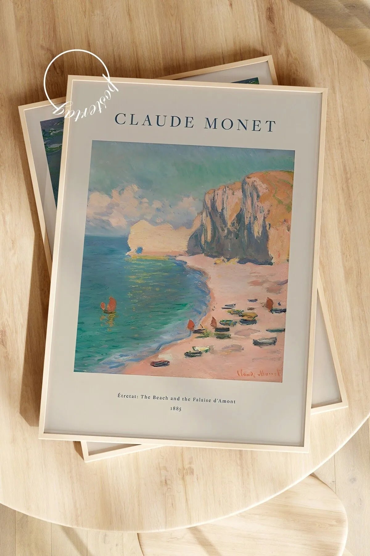 The Beach and The Falaise D'amont [Claude Monet] - Şık Yağlı Boya Tablo