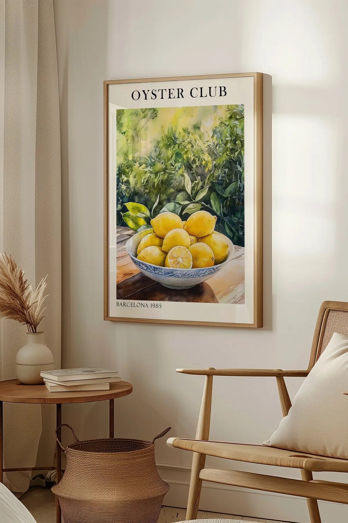 İstiridye Kulübü - Yağlı Boya Tarzında 2'li Modern Şık Poster Seti