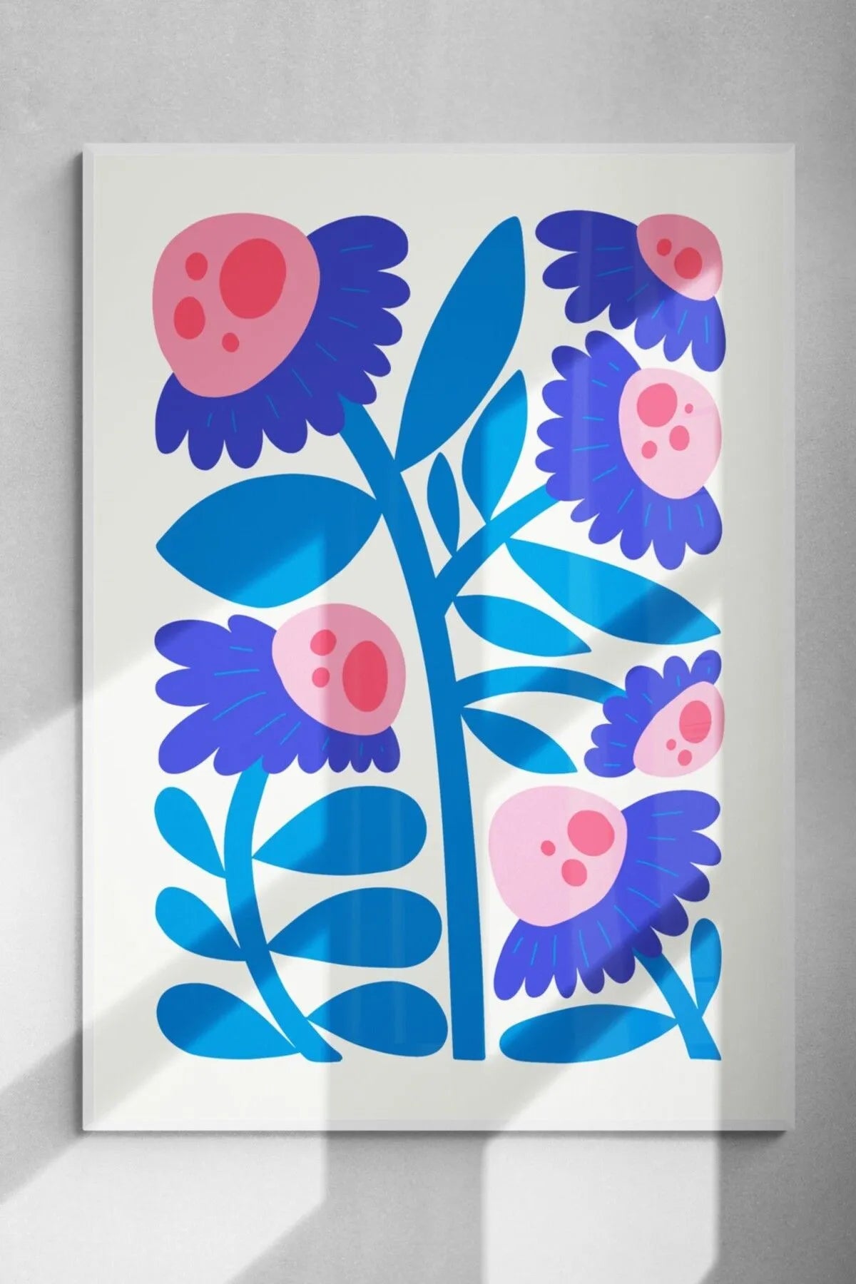 Estetik Çiçek Temalı Turkuaz - Pembe Botanik Posteri [Henri Matisse]