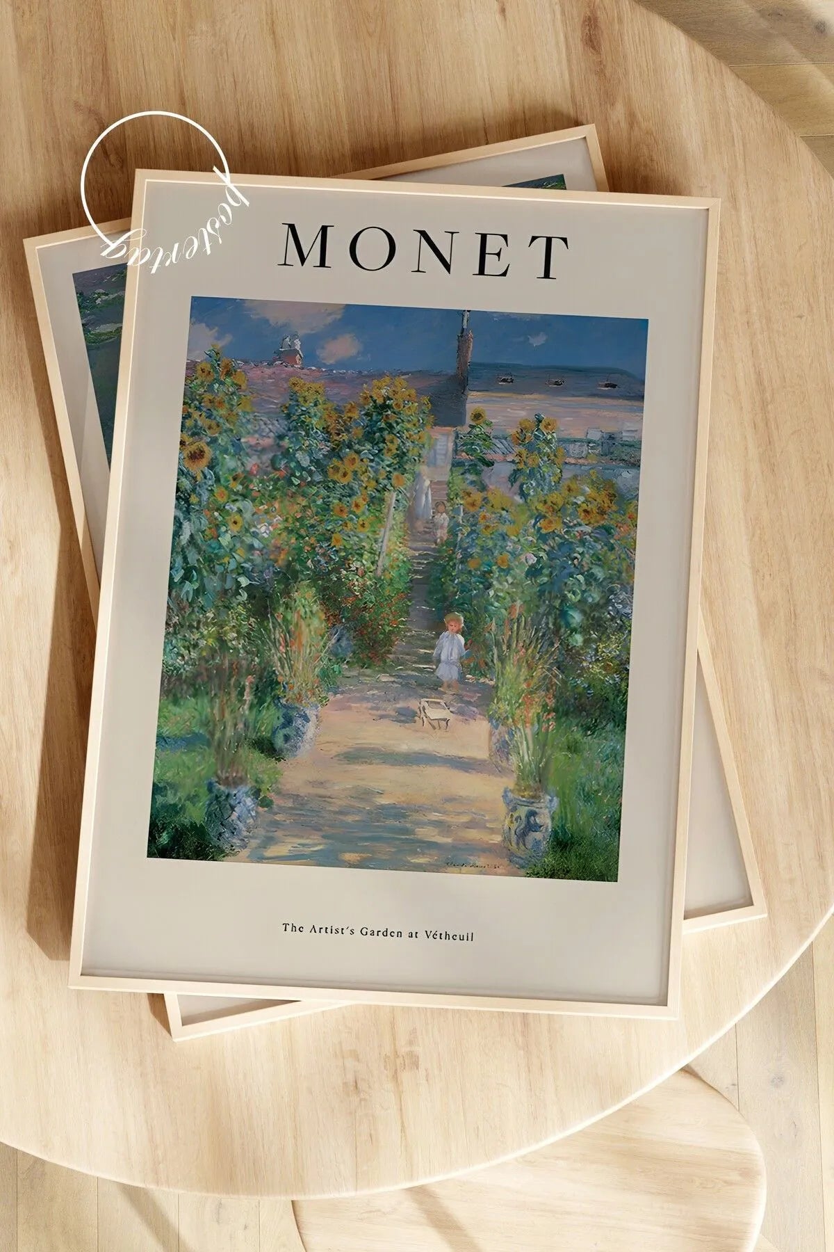 The Artist Garden at Vetheuil [Claude Monet] - Şık Yağlı Boya Tablo