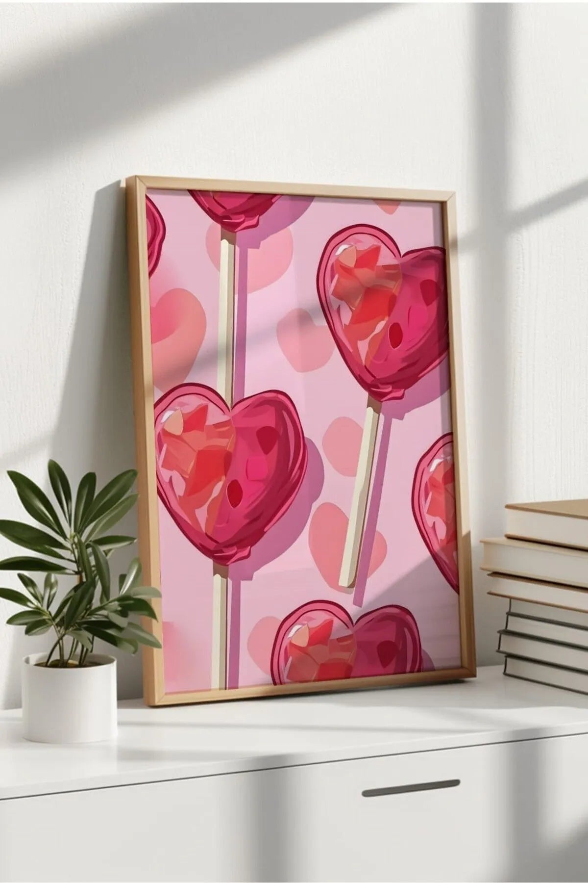 Pembe Temalı Gifler Pozitif Şık Poster