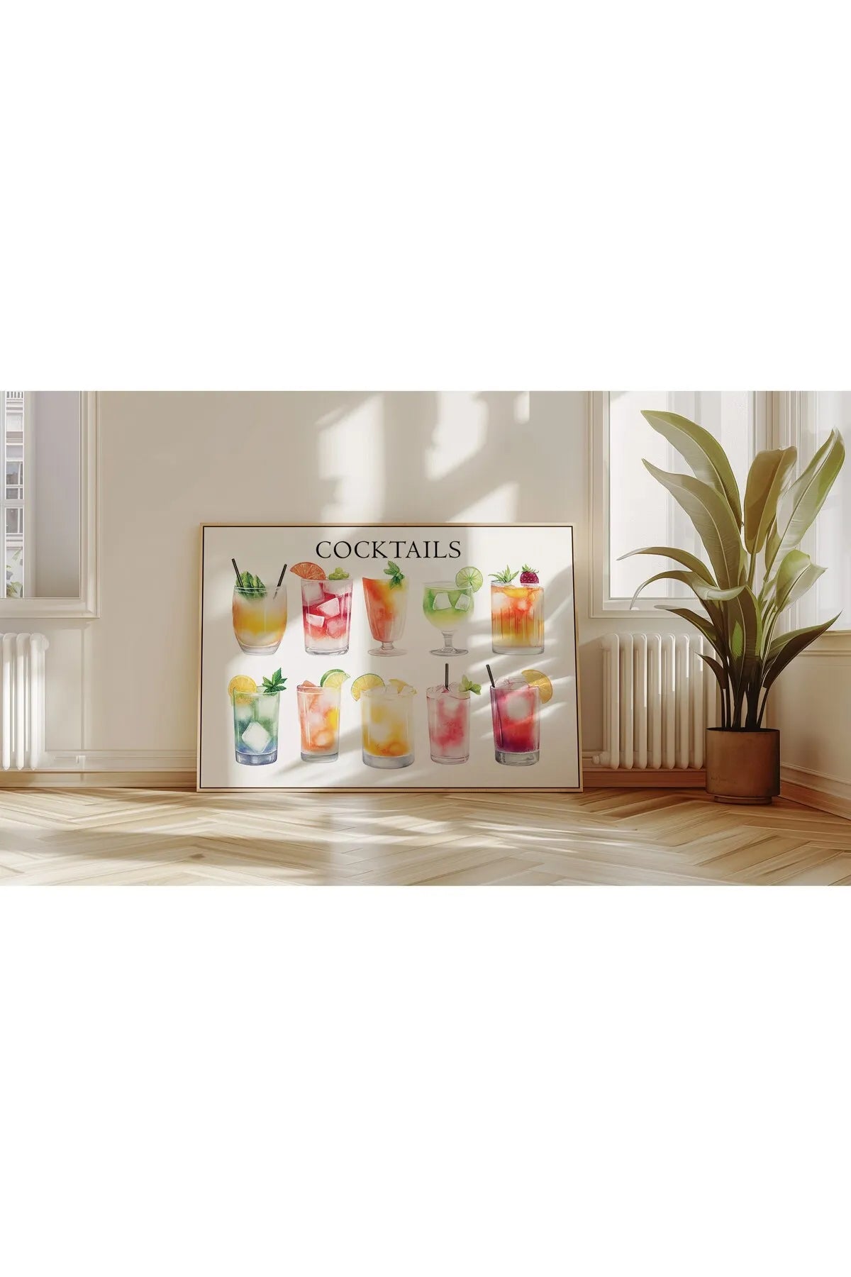 Serinletici Yazlık Kokteyller Modern Estetik Poster