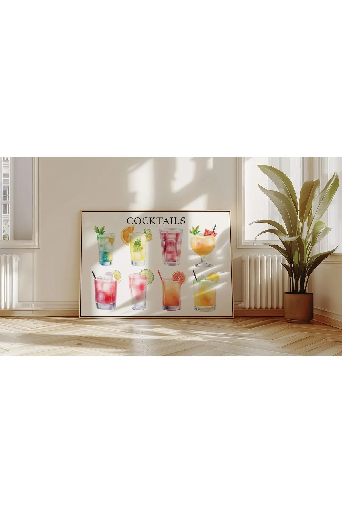 Serinletici Yazlık Kokteyller Modern Estetik Poster