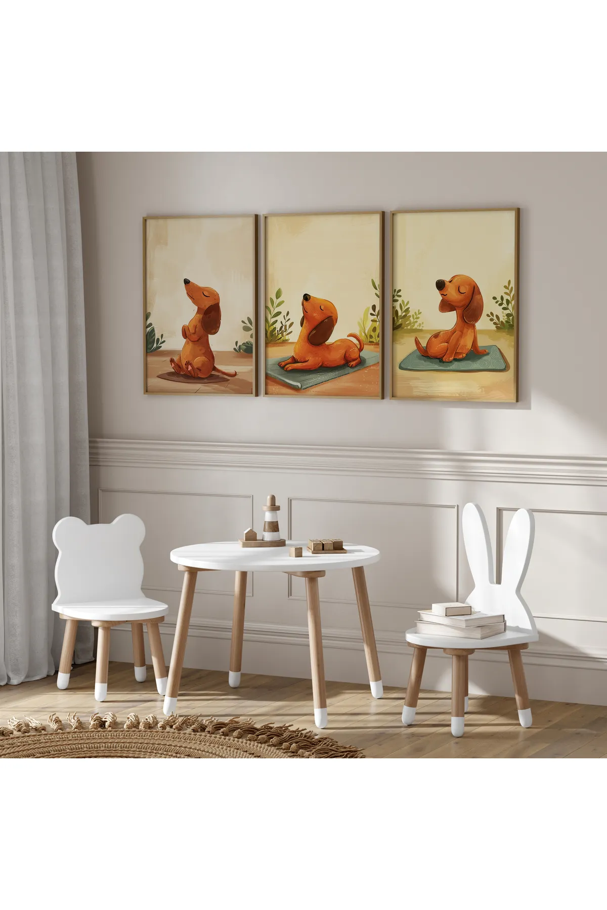 Sevimli Yogi Estetik 3'lü Poster Seti