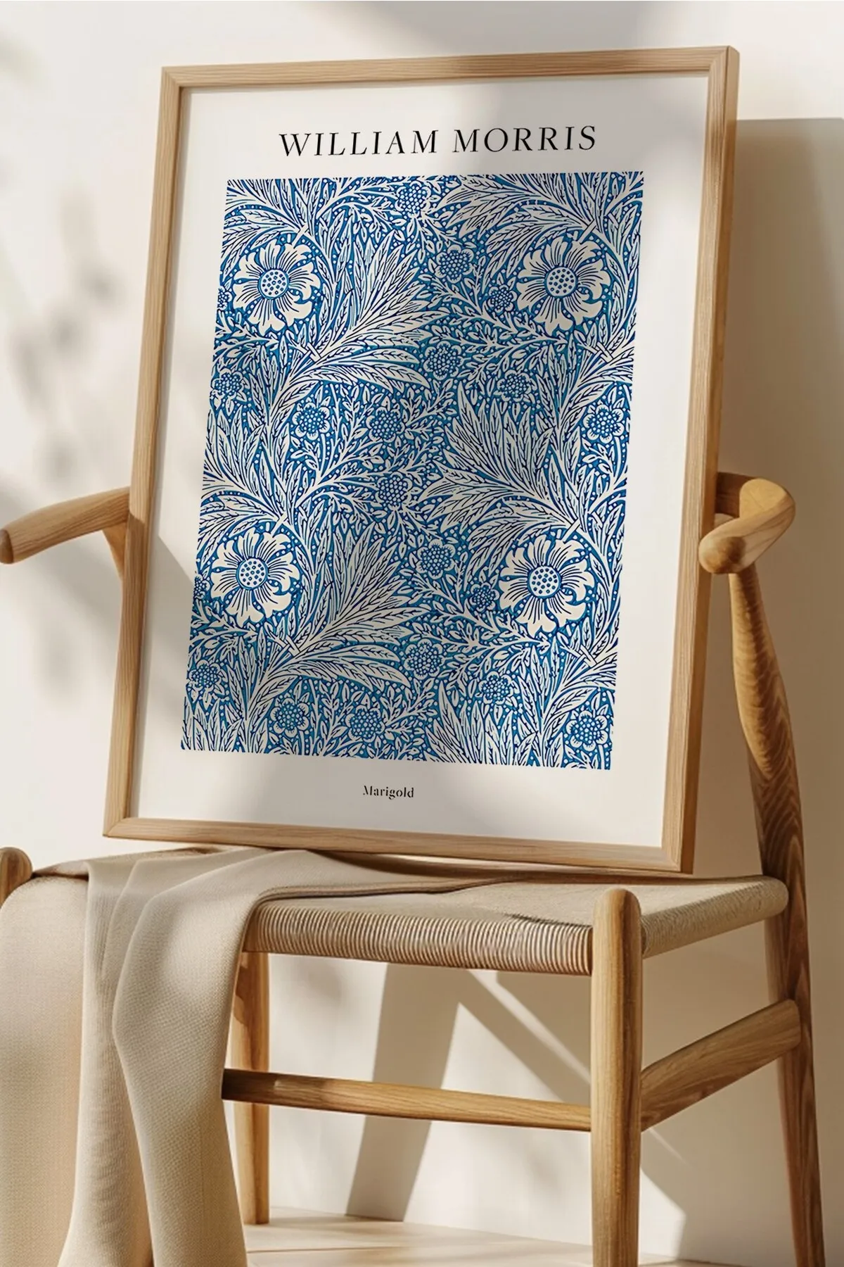 Marigold & Chrysanthemum [William Morris] - Botanik Temalı 2'li Poster Seti