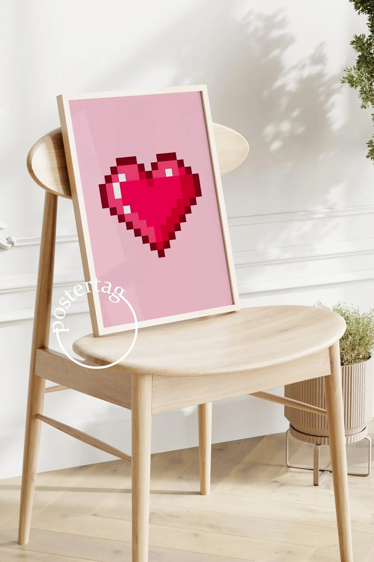 Pembe Temalı Gifler Pozitif Şık Poster