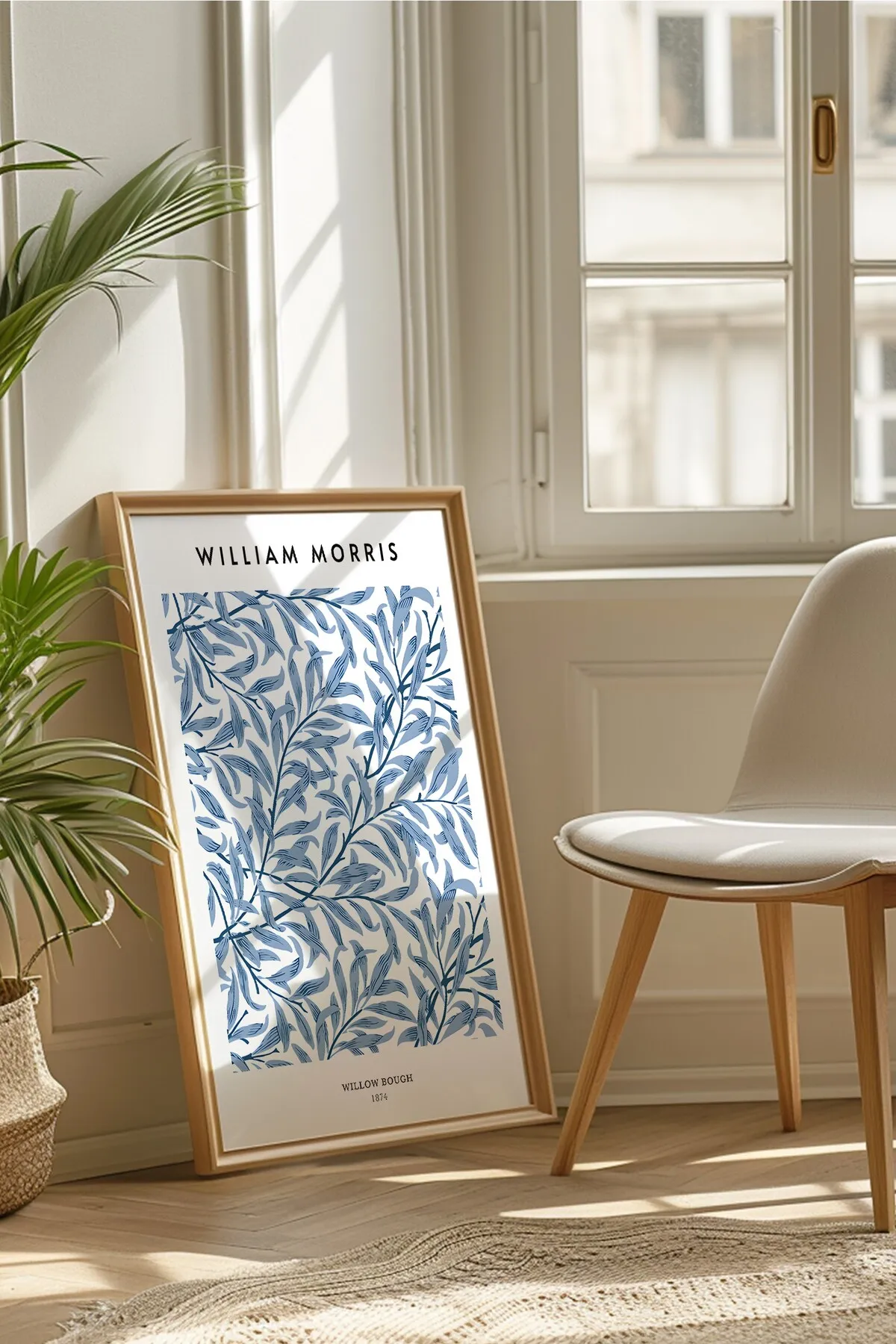Willow Bough & Beige Branch [William Morris] - Botanik Temalı 2'li Poster Seti