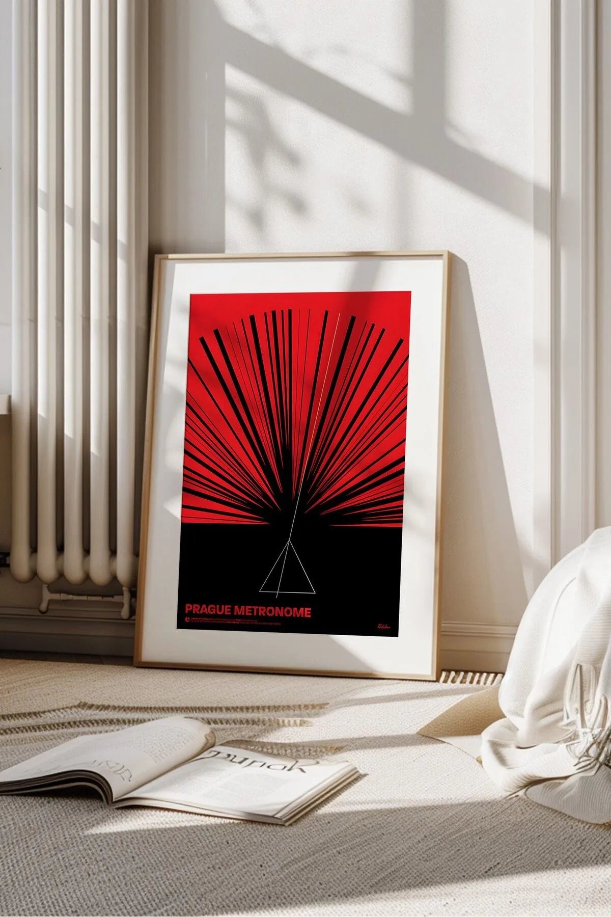 Kırmızı Boyut - Minimalist Estetik İlllüstrasyon Posteri