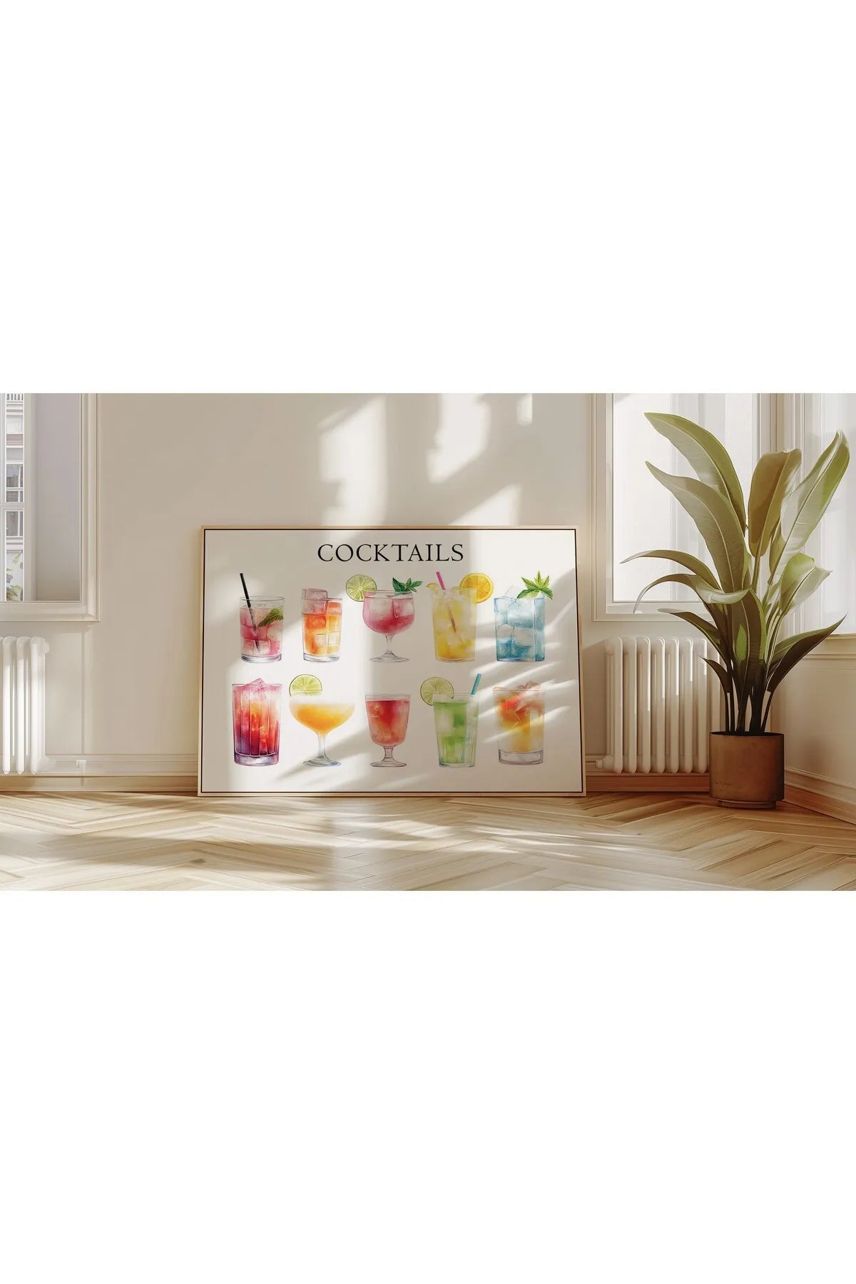 Serinletici Yazlık Kokteyller Modern Estetik Poster