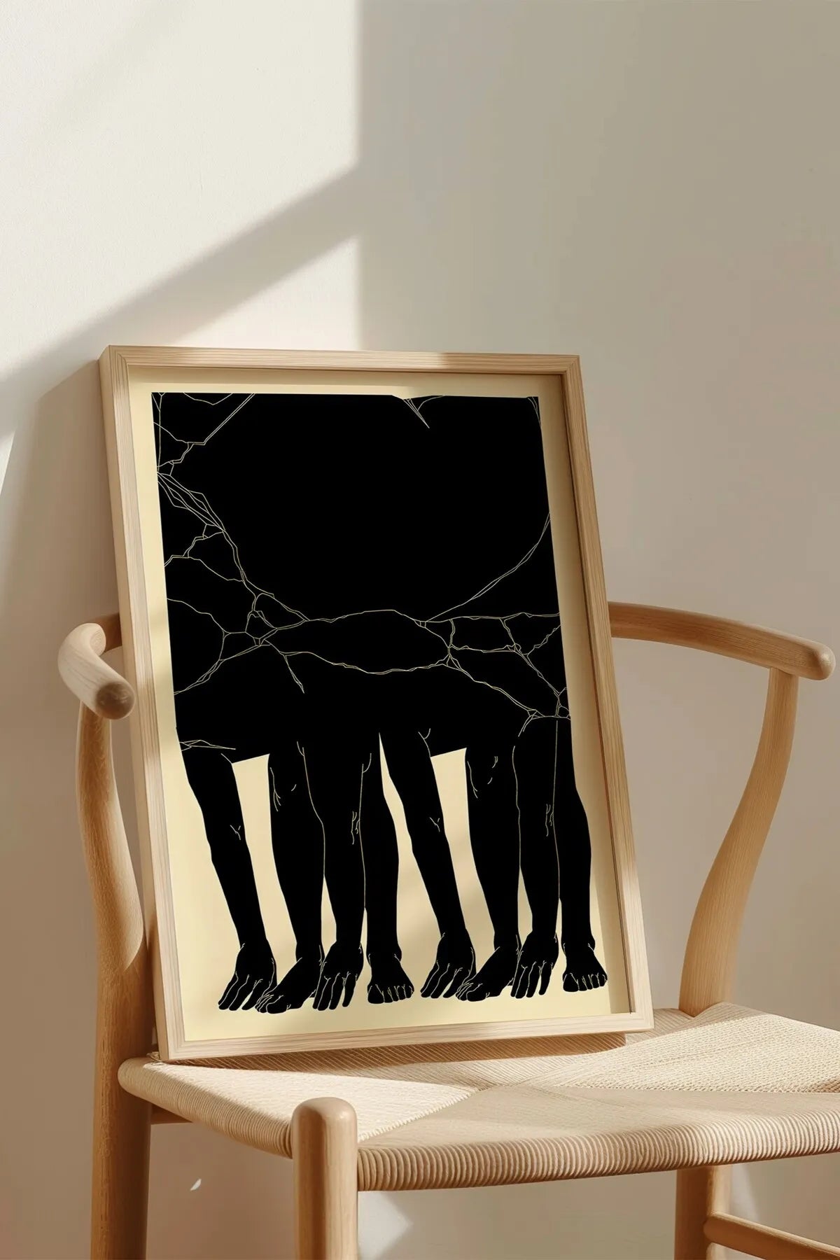 Soyut Fütüristik Tarzda Modern Tablo