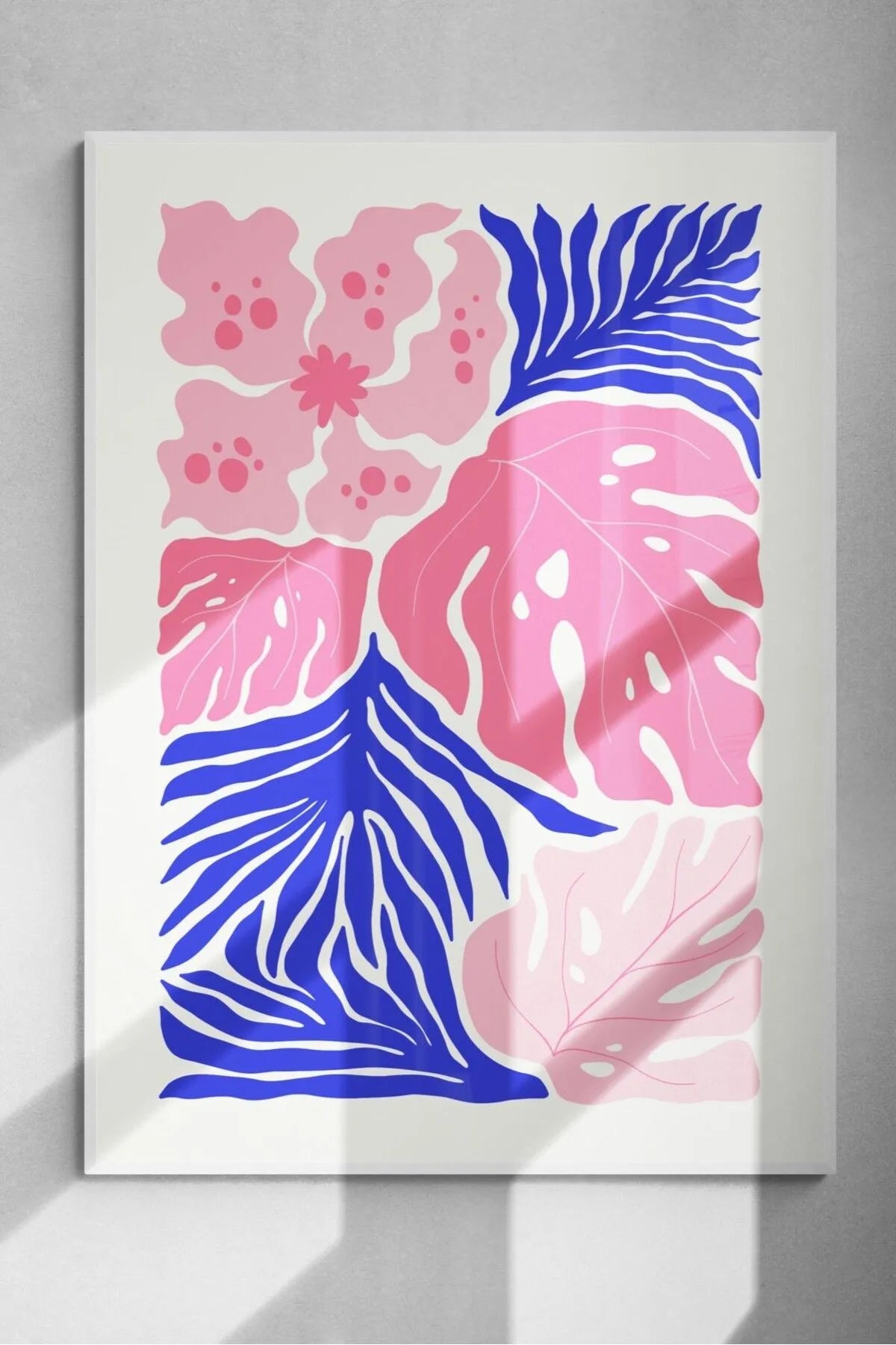 Estetik Çiçek Temalı Pembe - Mavi Botanik Posteri [Henri Matisse]