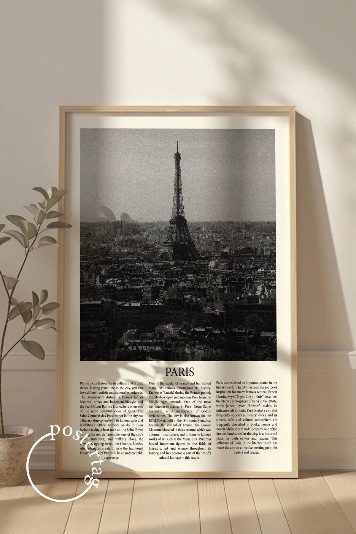 Paris Özel Tasarım Şehir Tablosu