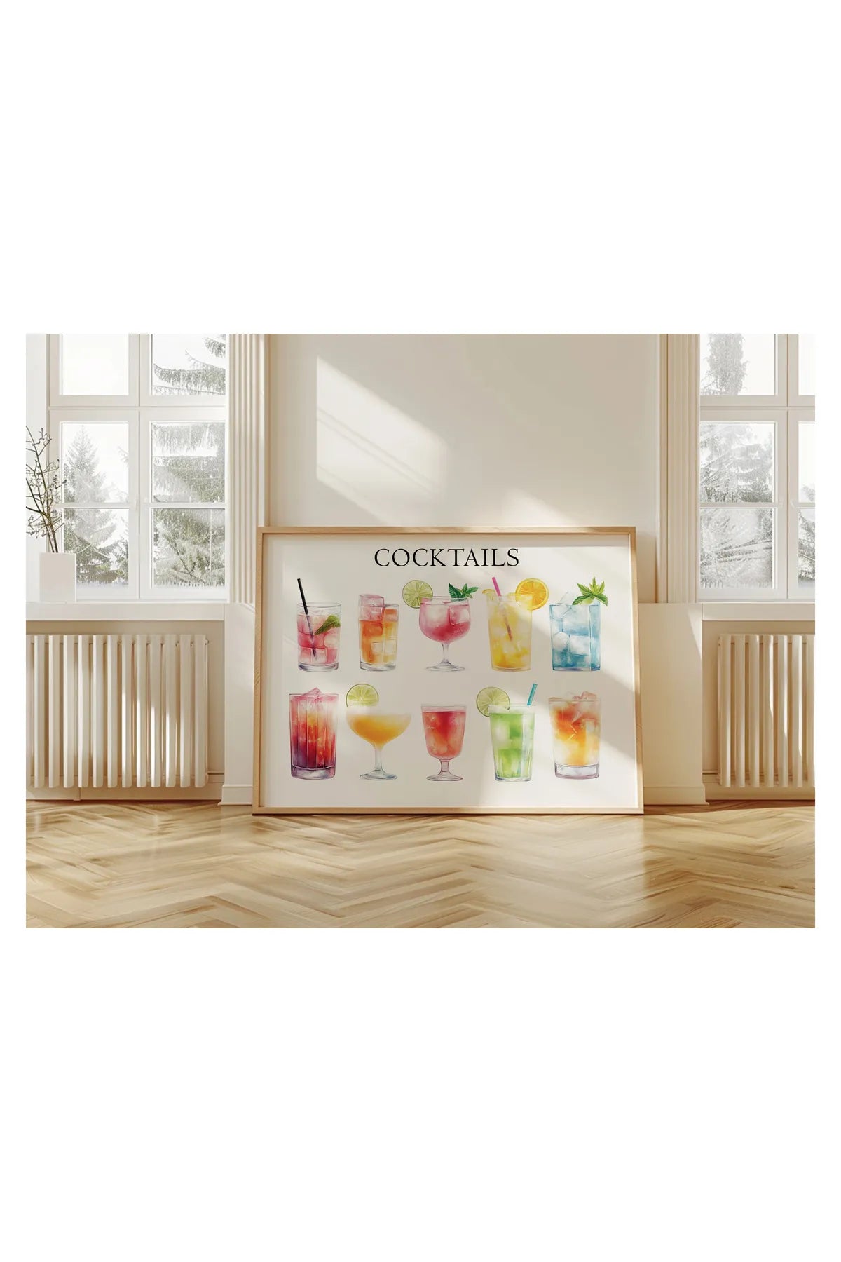 Serinletici Yazlık Kokteyller Modern Estetik Poster