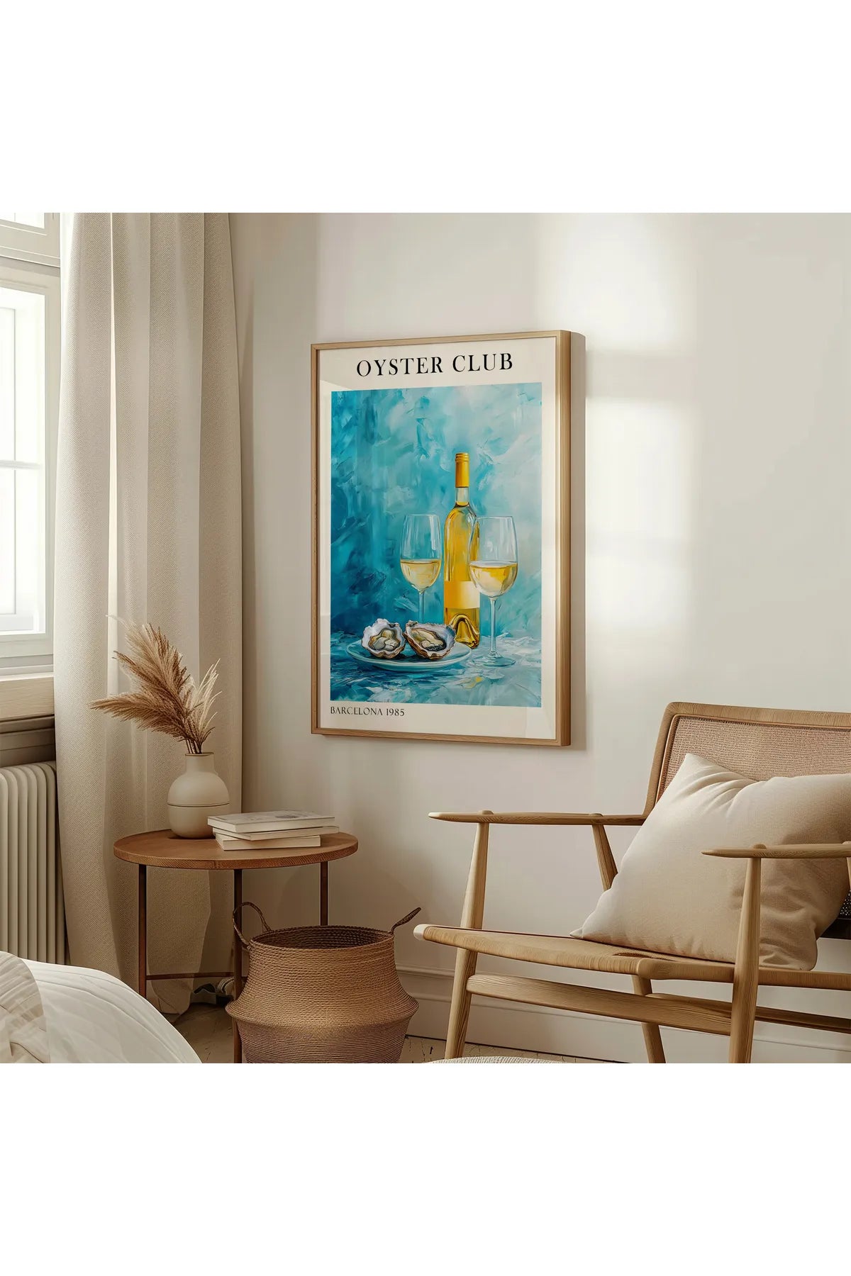 İstiridye Kulübü - Yağlı Boya Tarzında 2'li Modern Şık Poster Seti